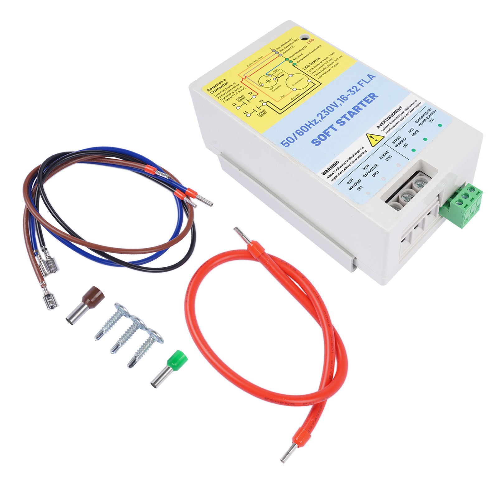 16-32A 230 Volts AC Soft Starter Motor Protection for Utility/Generator Power