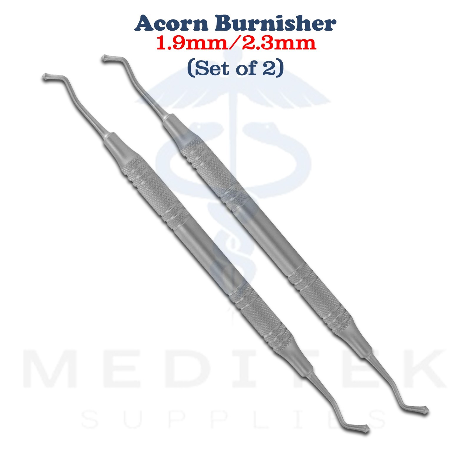 Acorn Double End #21 Dental Burnisher 1.9/2.3 mm Dental Instrument