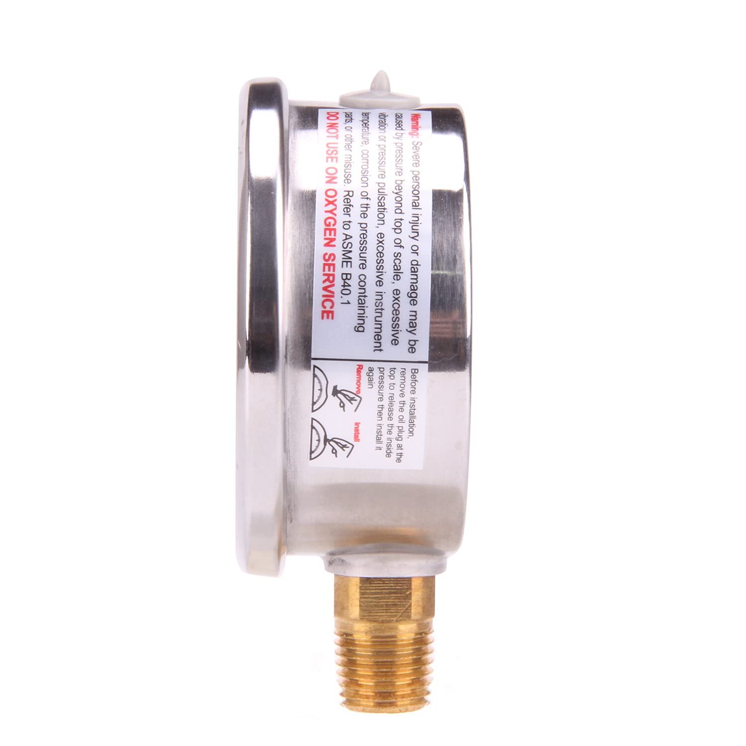 0-100 PSI/kPa Water Pressure Gauge, Glycerin Filled,psi Gauge