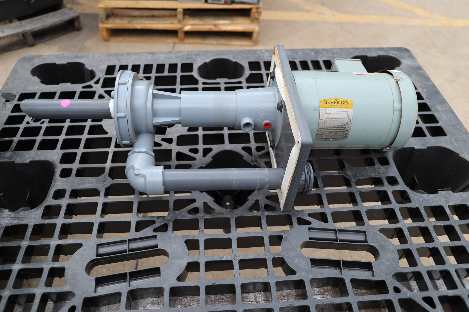 SERFILCO IP54 CHEMICAL DUTY VERTICAL PUMP .75HP 39-1223-HX SERIES P-39-100-C