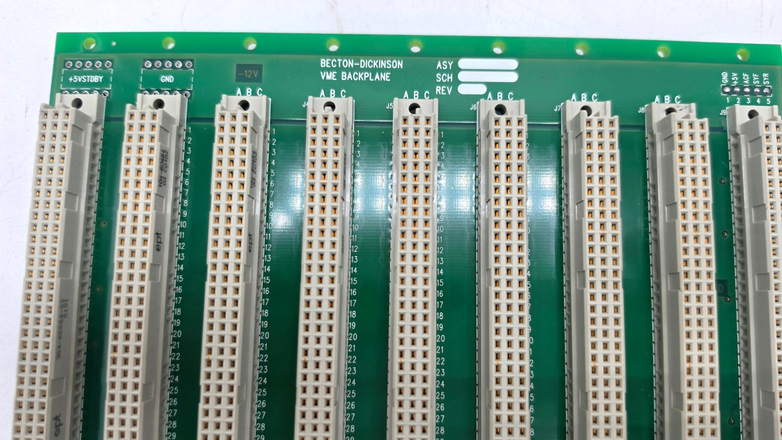 BECTON-DICKINSON VME BACKPLANE FAB 331112 REV B 33101-B 331121-B LSR ii FLow