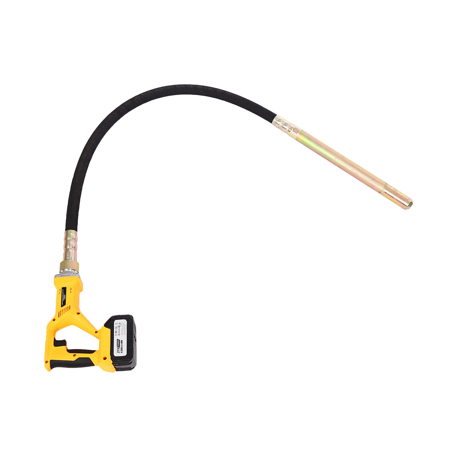 Concrete Vibrating Tool with 4.92ft Shaft, Battery Included, Ergonomic Design