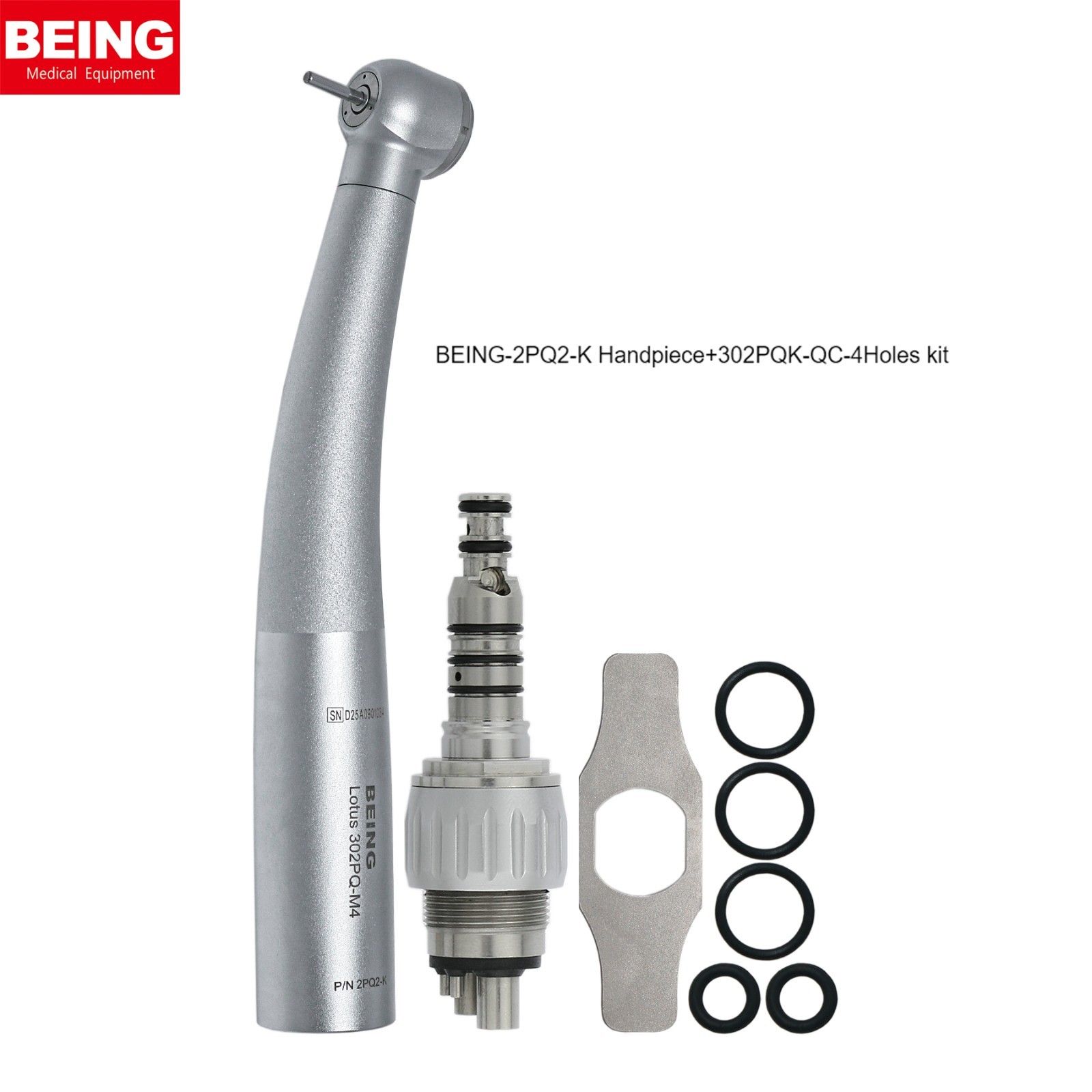 US BEING Dental High Speed Air turbine Handpiece 4 Holes Kavo Coupler Connection