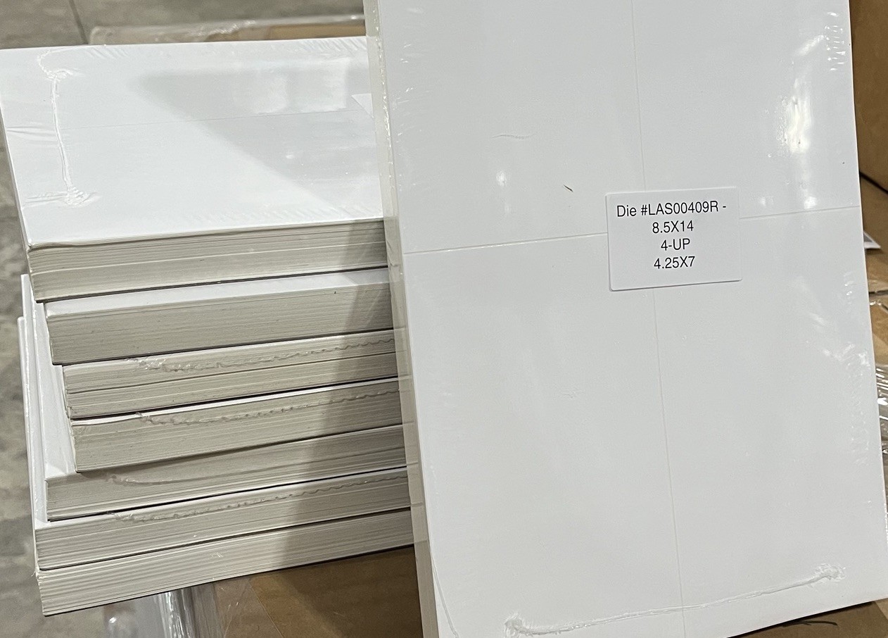 8 Packs, 100 Sheets Ea Pack Vinyl Shipping Labels 4.25×7, 4 Per 8.5×14 Sheet