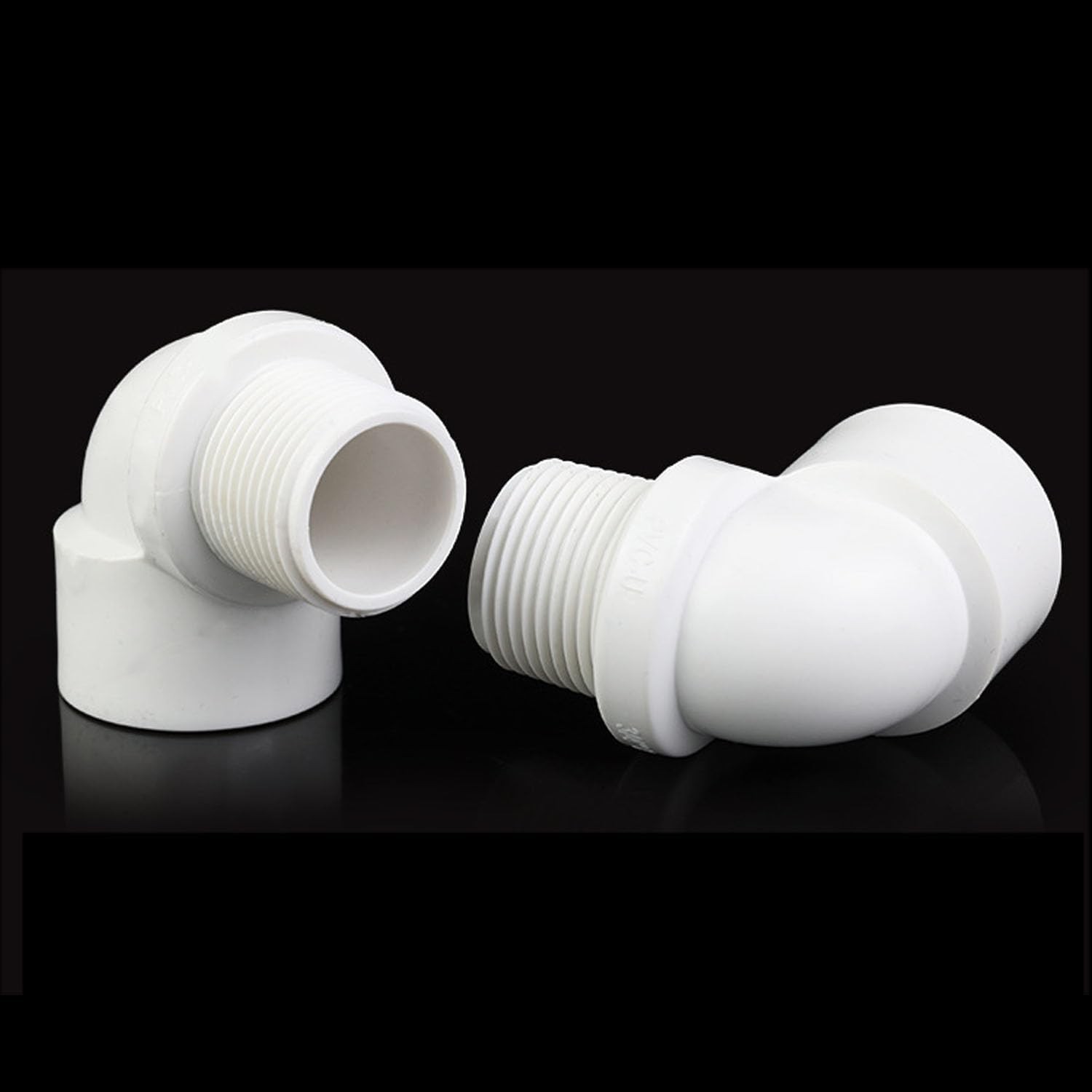 6PCS White 1/2» PVC Male Thread to Female Thread 90 degree Street Elbow Couplin