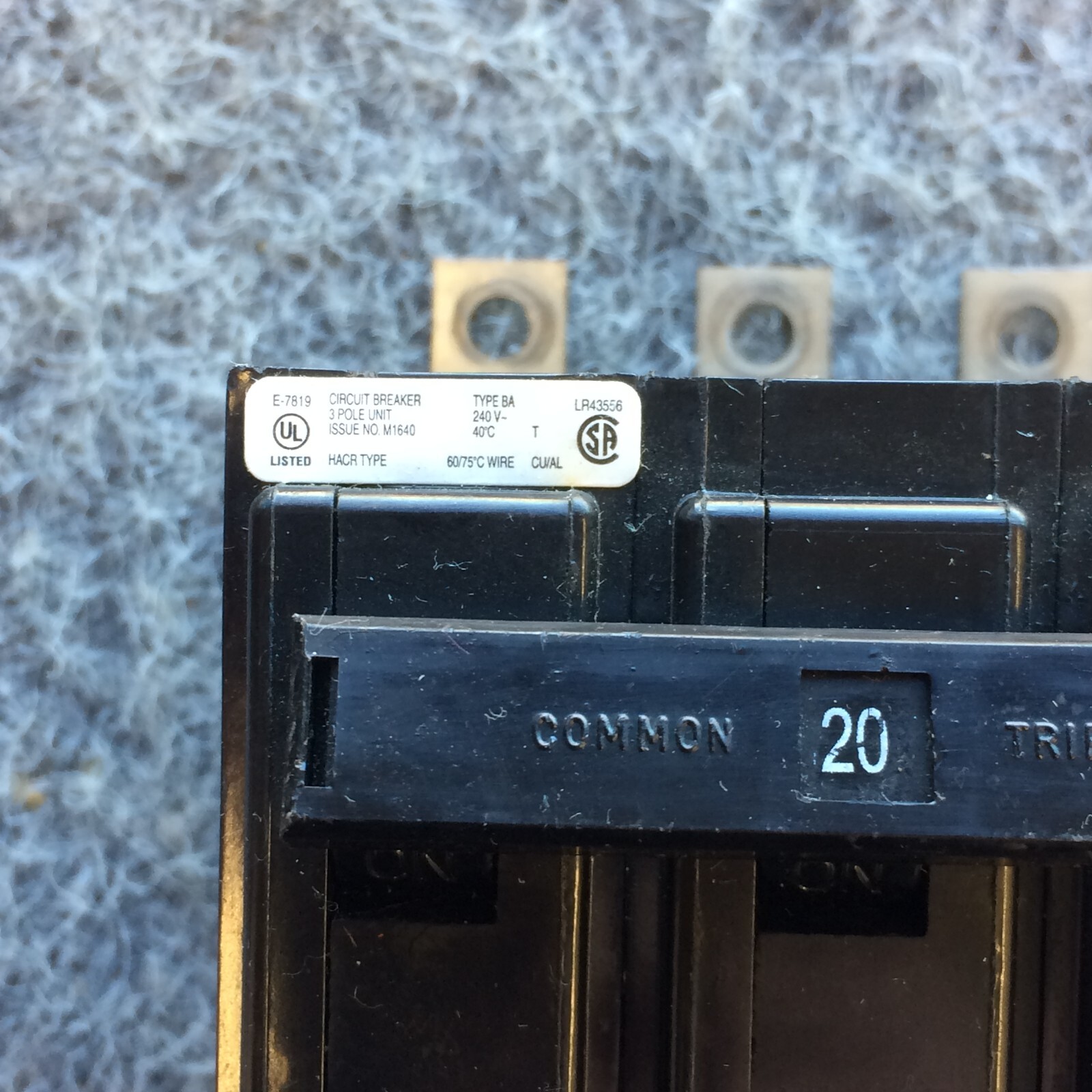 EATON CUTLER HAMMER BAB3020H Circuit Breaker 3 POLE 20 AMP *Ships Fast*