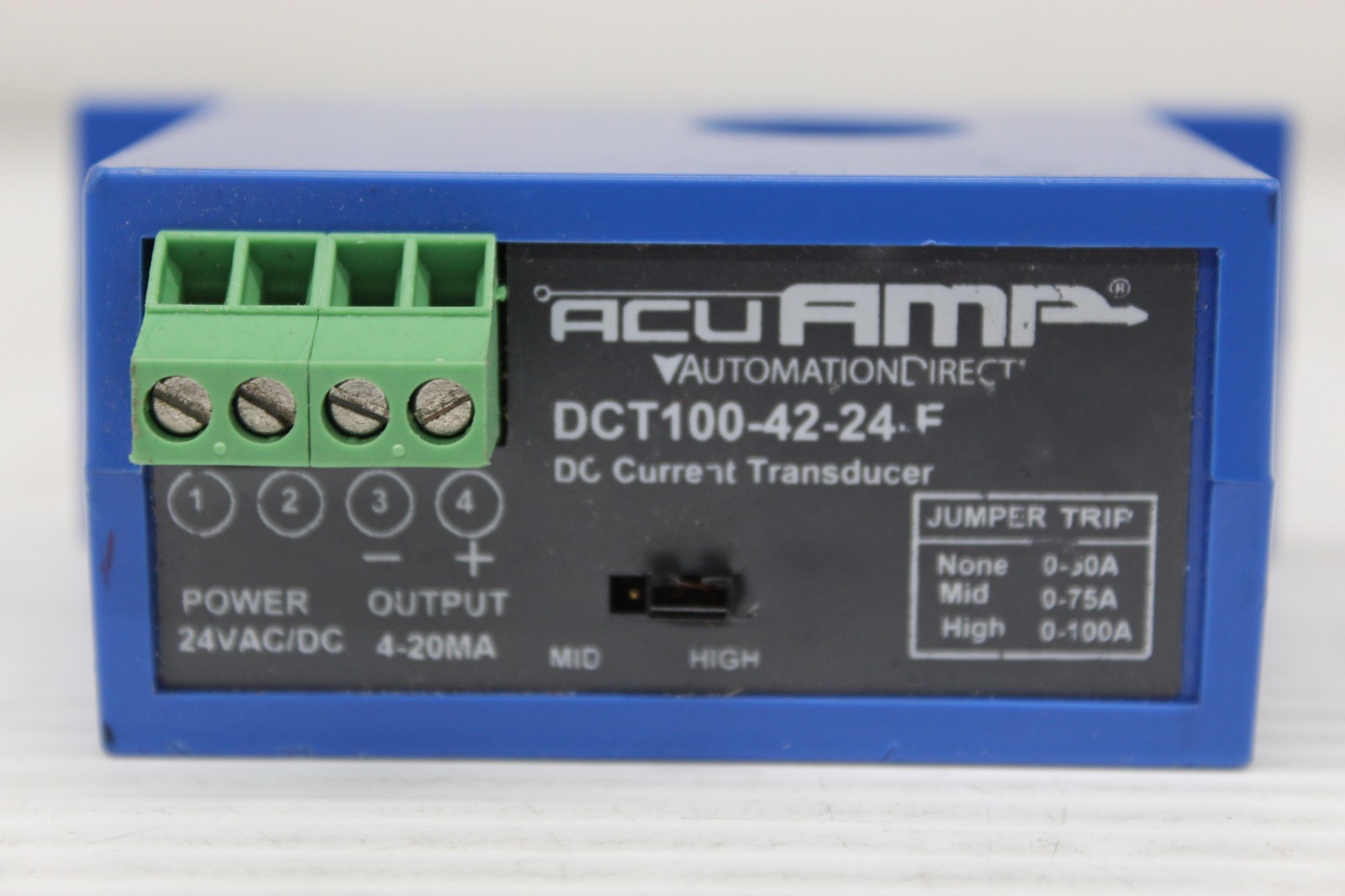 Automation Direct ACUAMP DCT100-42-24-F DC Current Transducer 24V