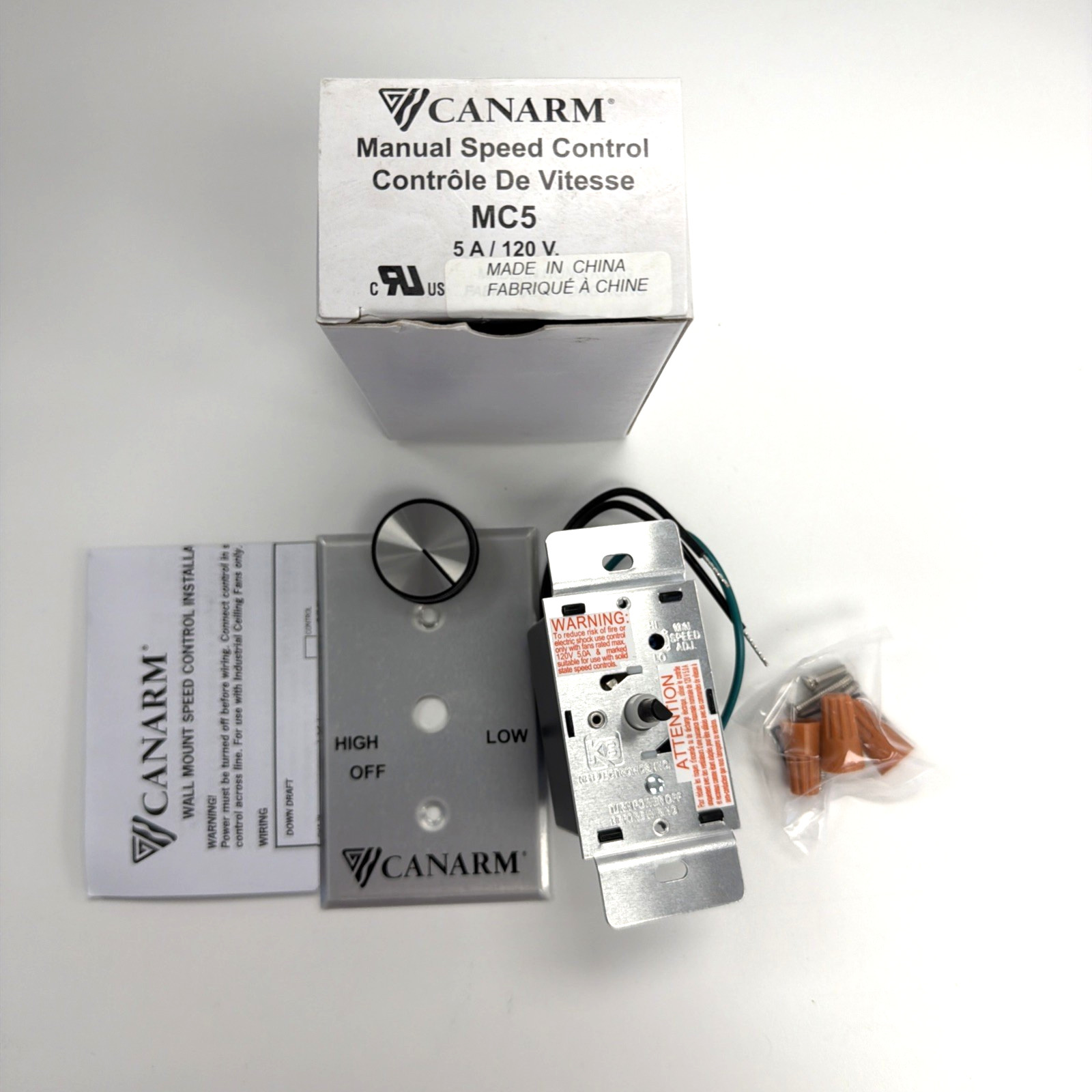 CANARM MC5 Industrial Ceiling Fan Speed Controls