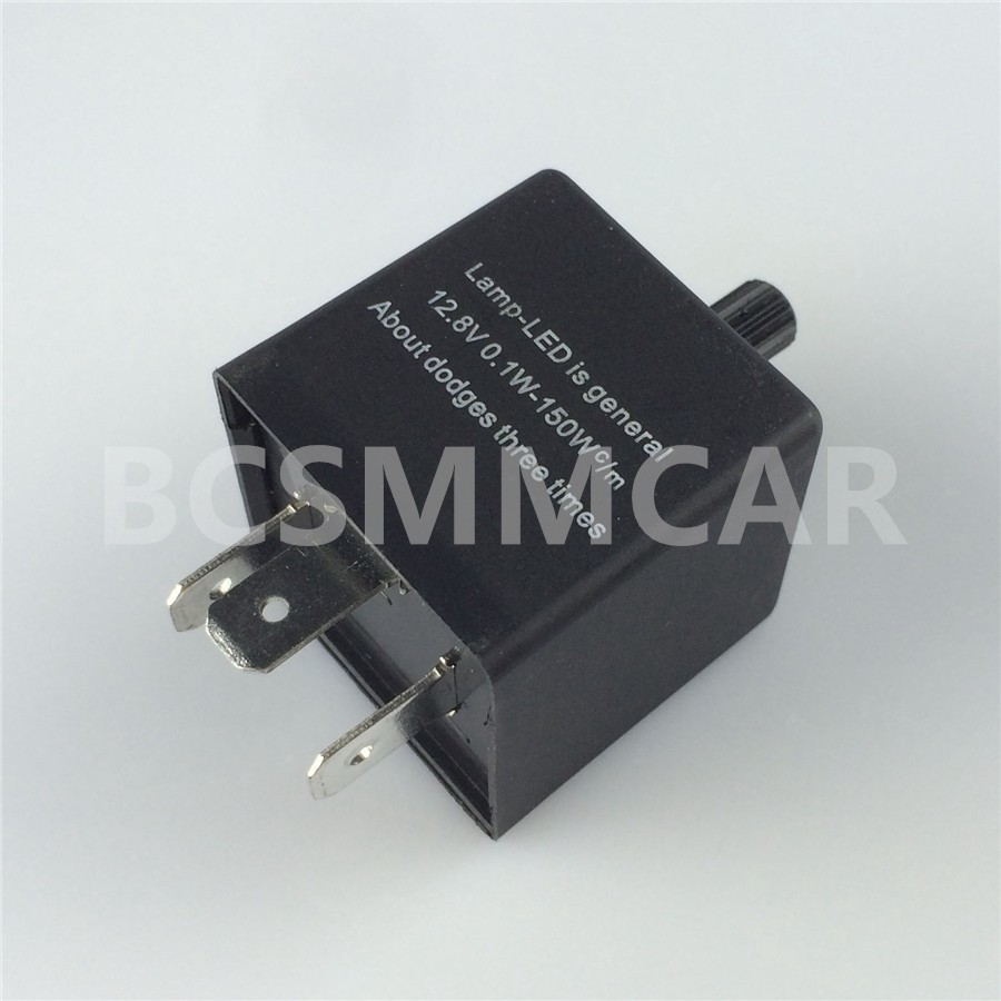 Adjustable Power LED Flasher Relay Turn Signal Blinker Light for Car 3 Pin 12V