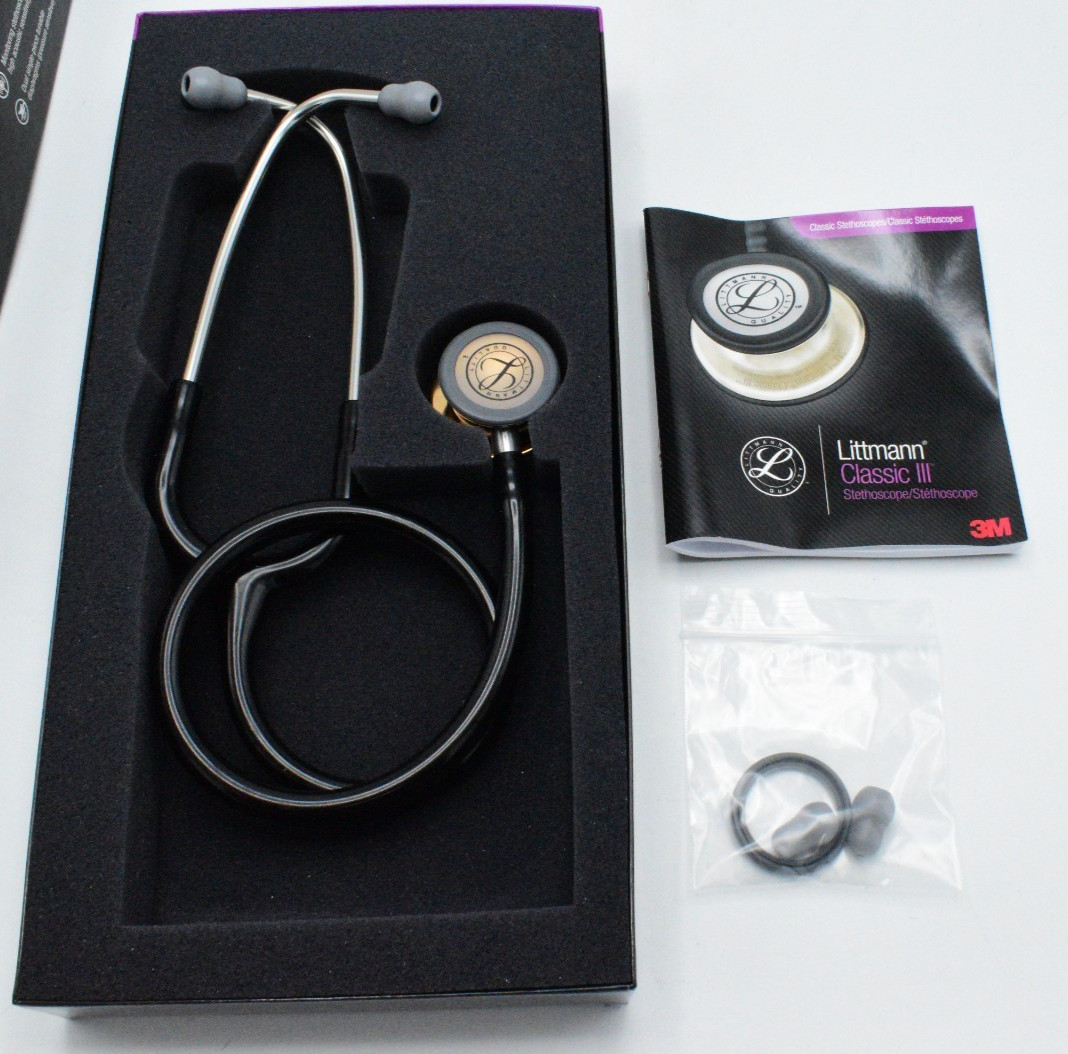 Littmann Classic III Stethoscope 27″ Black Tube Polished Copper Chestpiece #5646