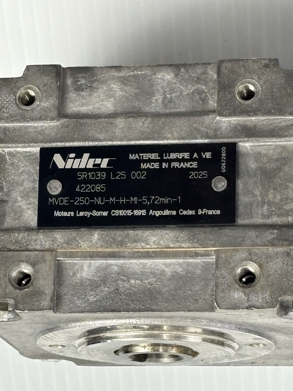 Nidec Leroy-Somer LS71M/T 0.12kW Motor with MYOE-250 Gear Reducer 3-Phase 23