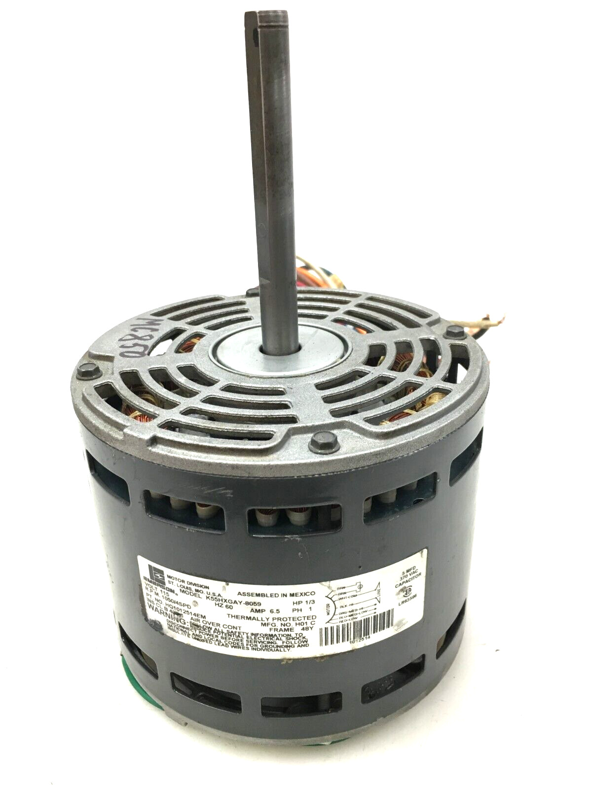 EMERSON K55HXGAY-8059 Blower Motor 1/3HP 115V 1050RPM 4SPD 60Hz 1PH 6.5A #MC850