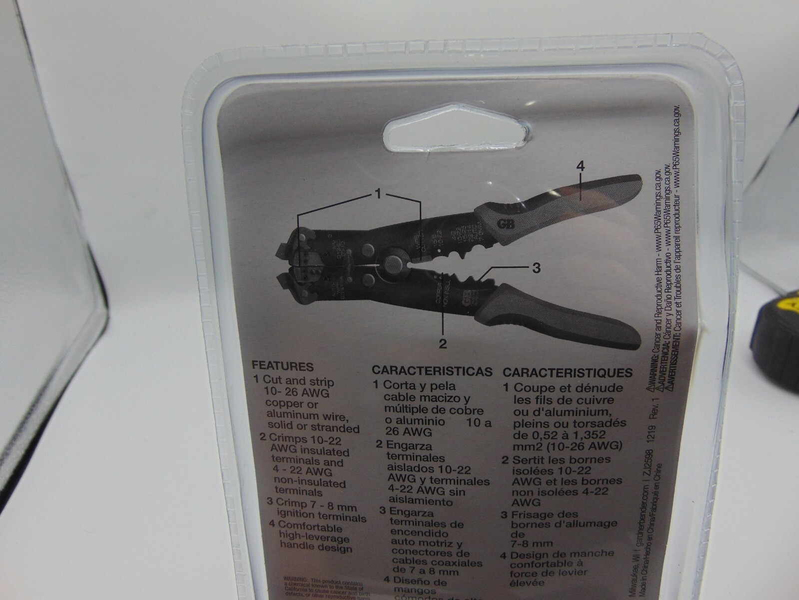 Gardner Bender GS-394 5-in-1 Automatic Stripper & Crimper 10-26 AWG NEW