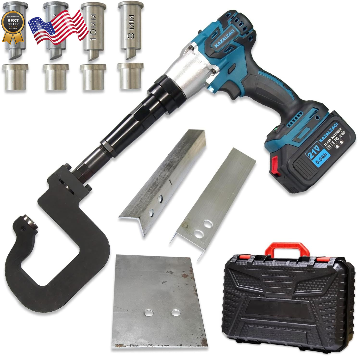 Cordless Metal Hole Puncher Steel Punching Machine Electric Handheld Punch