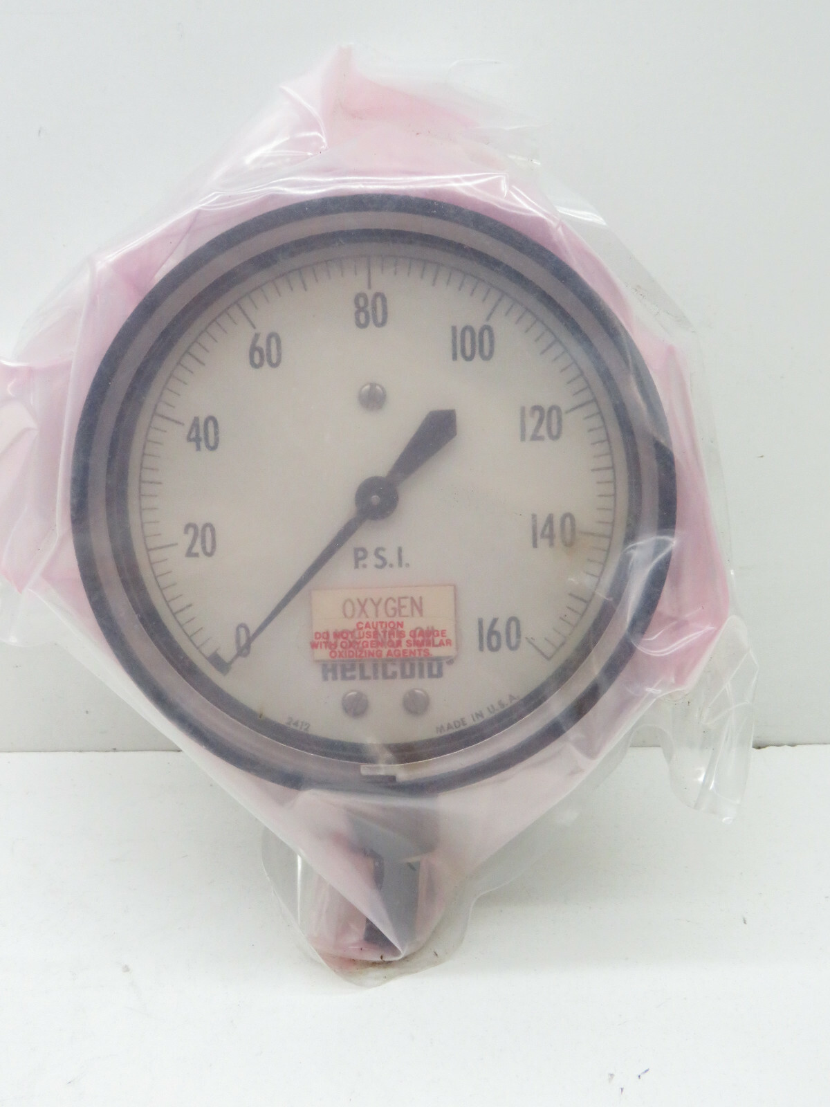 Helicoid F1C1F3A000000 Pressure Gauge 0-160PSI, 4-1/2″ 1/4 NPT, 410 ALSM
