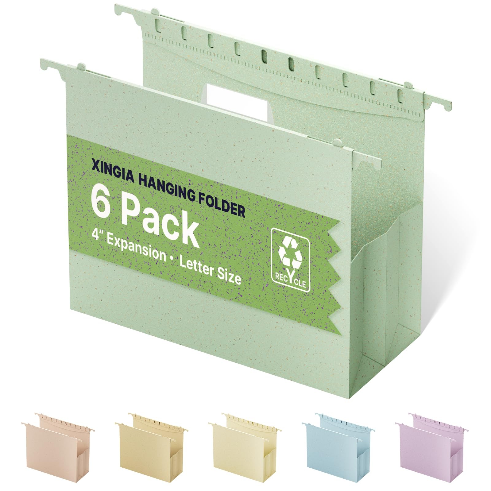 Plastic Hanging File Folders Letter Size, Expandable 4 Inch File Folders Orga…