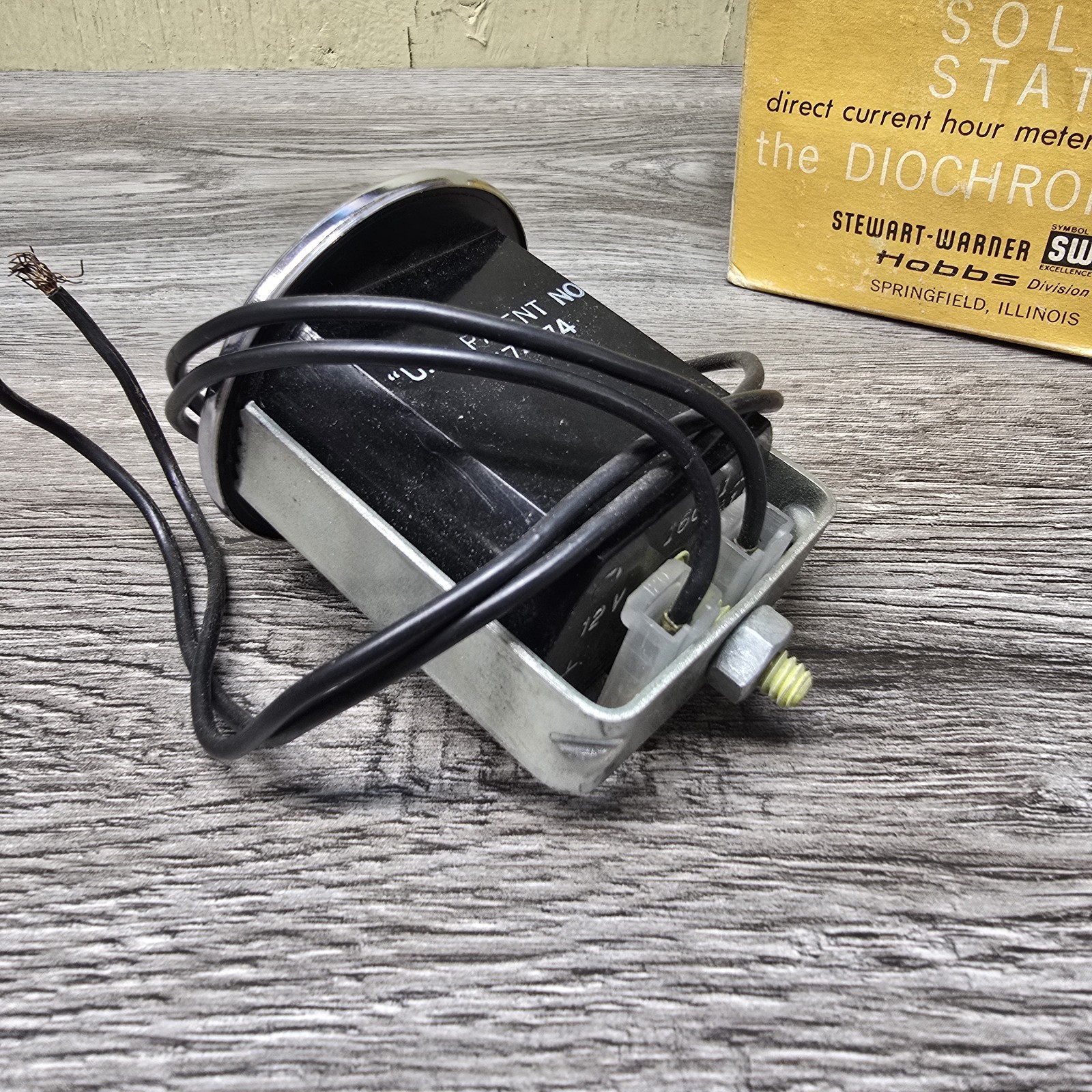 Vintage Hobbs Solid State Hour Meter Stewart Warner Tested Working 7.1 Hours Box