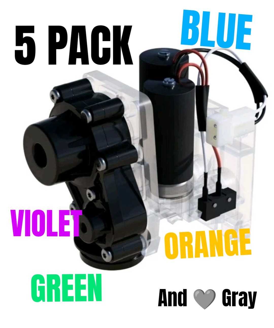Discrete CFV Beverage Flow C05217678 VIOLET, GREEN, ORANGE, BLUE, GRAY (5 PACK)