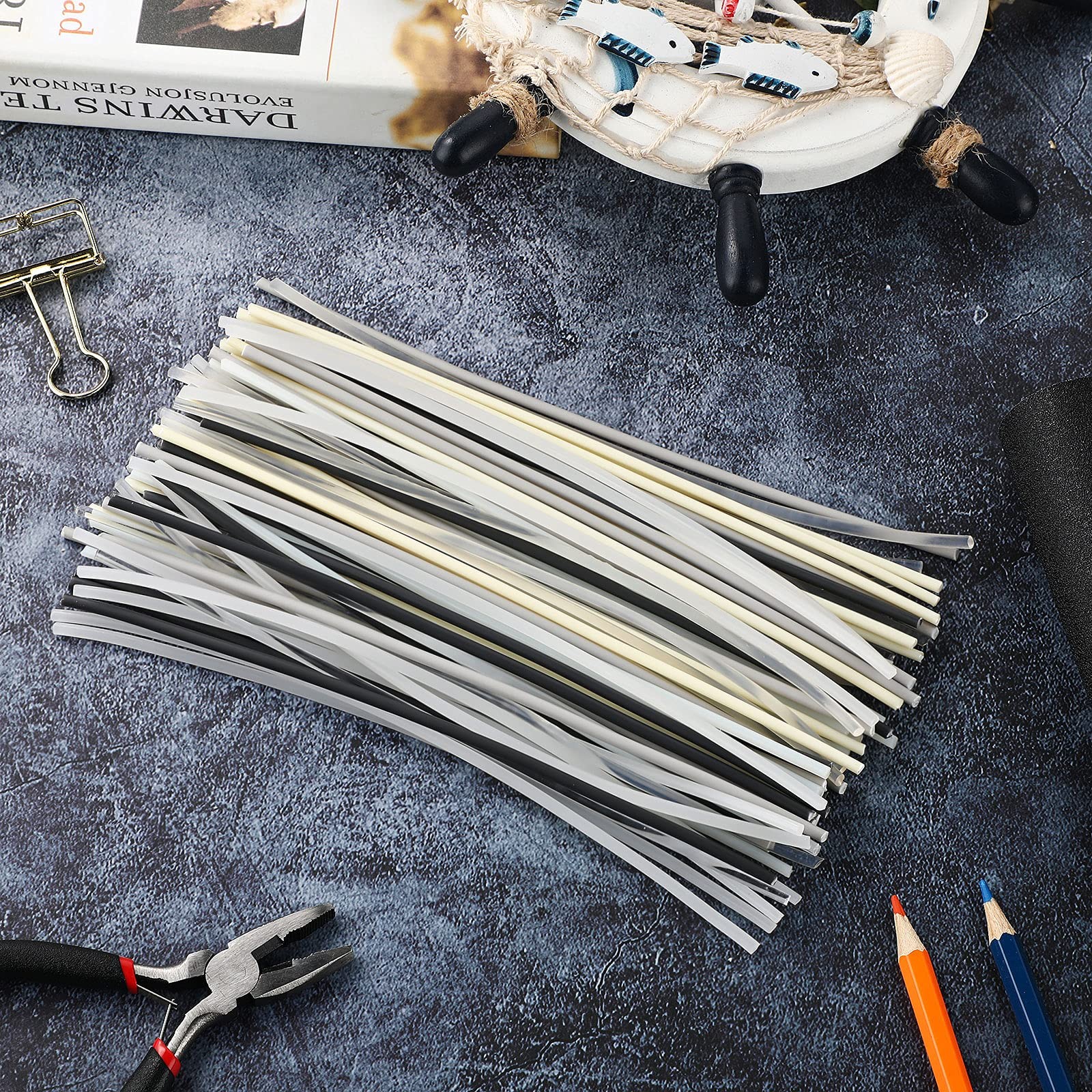 Plastic Welding Rods Assorted PU PP Welder Sticks for Repair 1/8 Inch 78 P