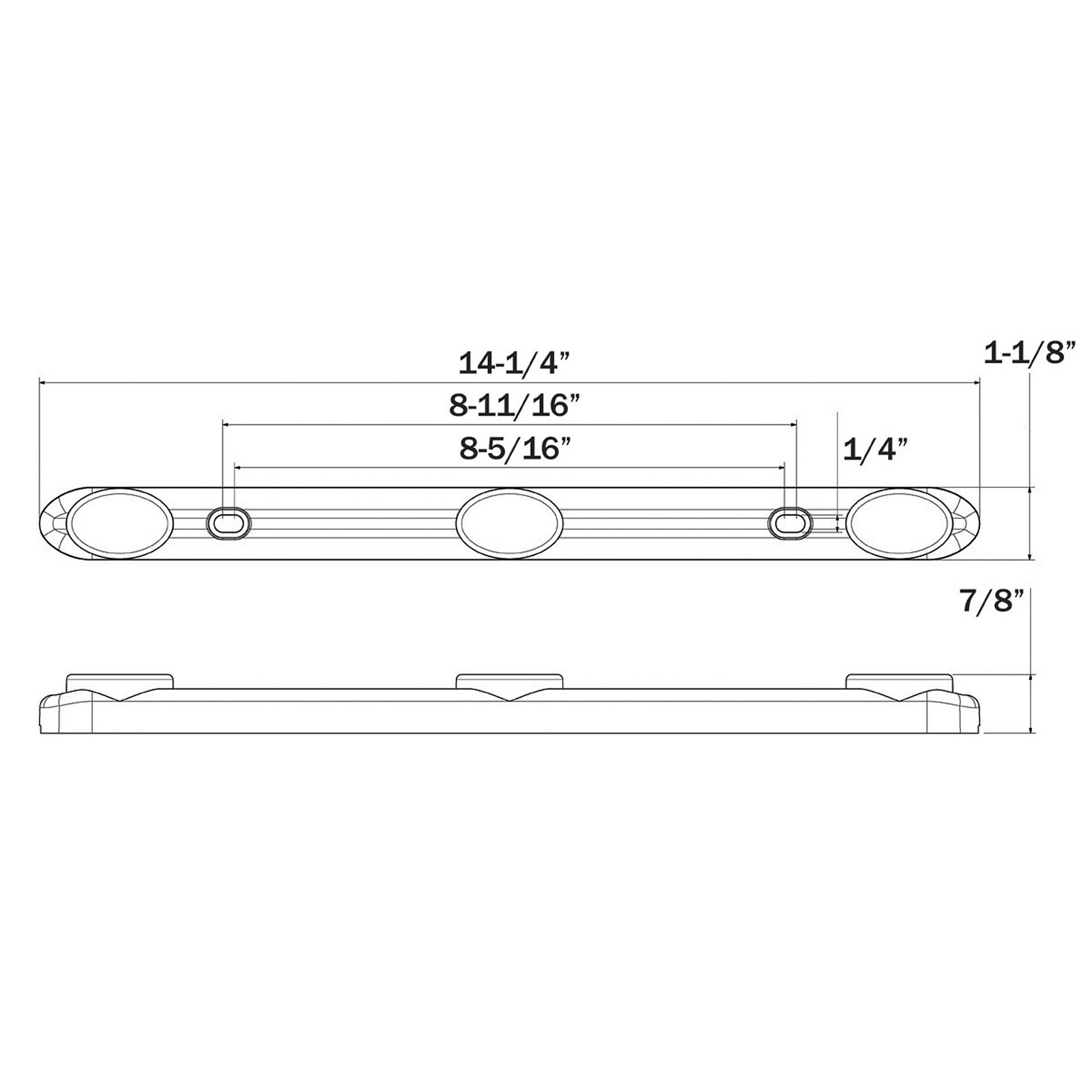 3-LED RED IDENTIFICATION LIGHT BAR