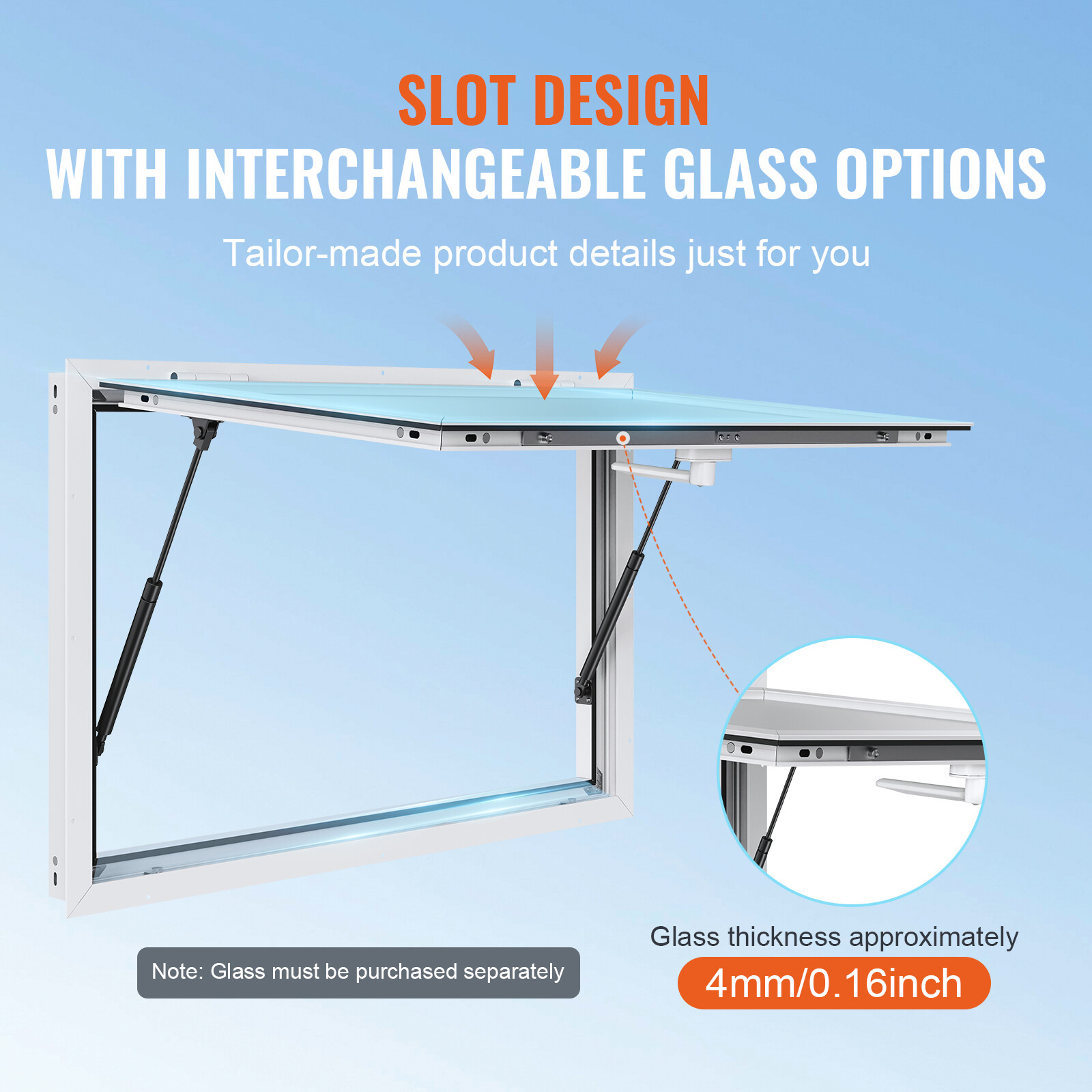VEVOR 36″L x 24″W Concession Stand Serving Window Food Truck Service Awning