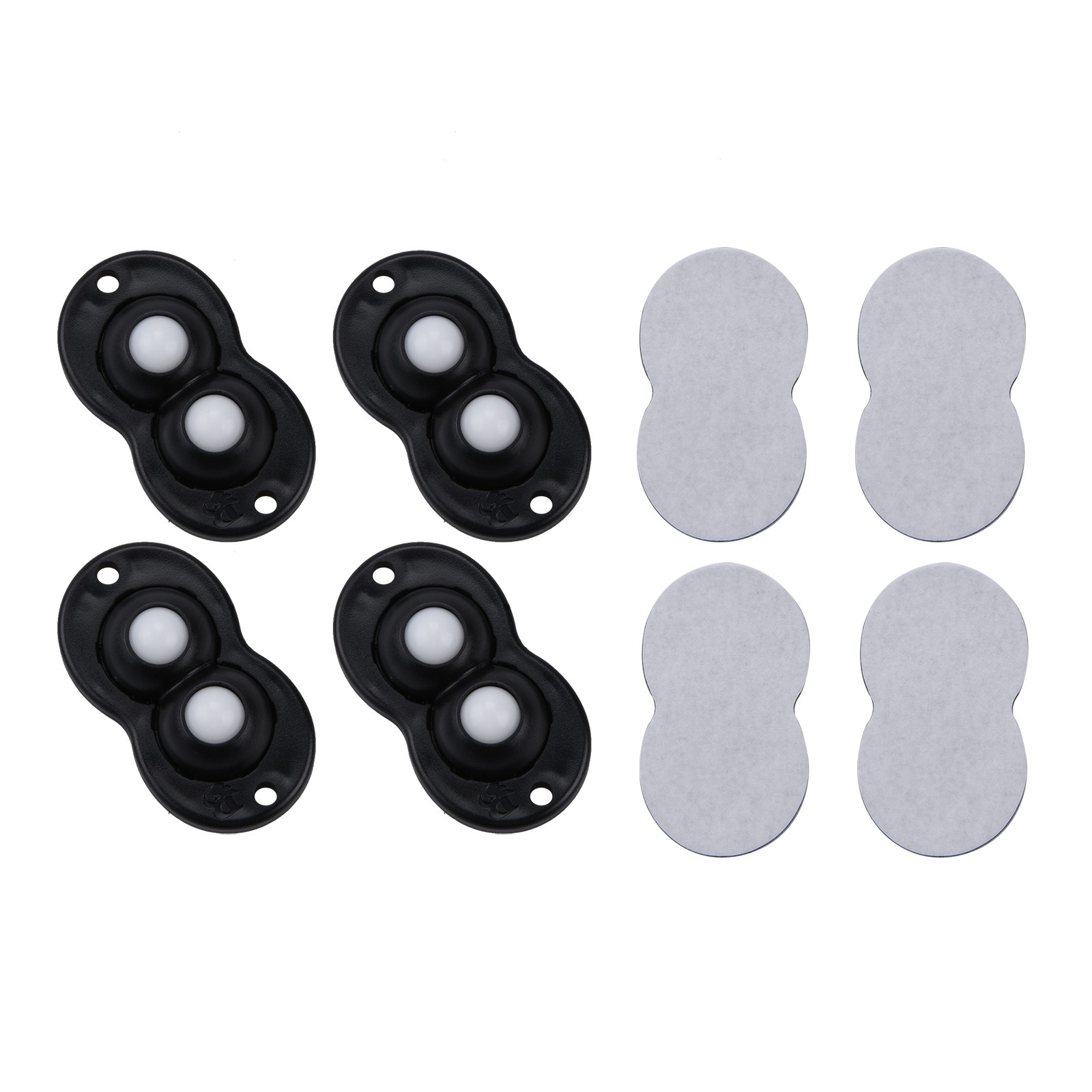 4PCS/Pack Self Adhesive Caster Mini Swivel Wheels Ball Pulley For Storage Box