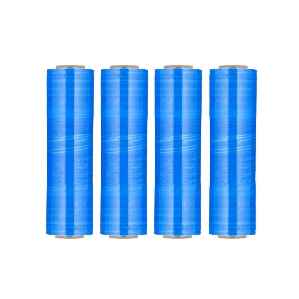 4 Rolls 15″ x 1500′ Bundling Stretch Film Shrink Hand Wrap (80 Gauge) Dark Blue
