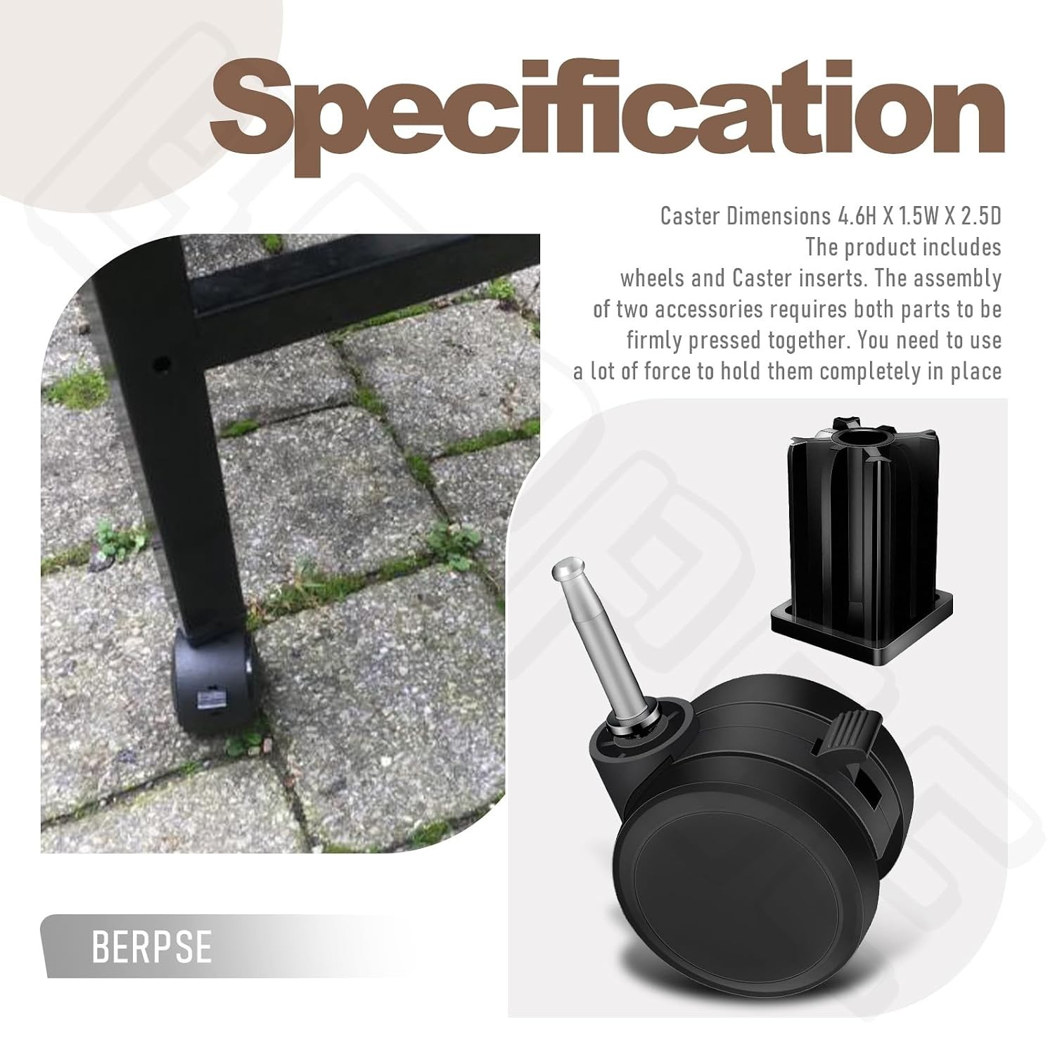 Multi-Surface Gas Grill Caster Wheels with Locking Feature – Fits Weber Models