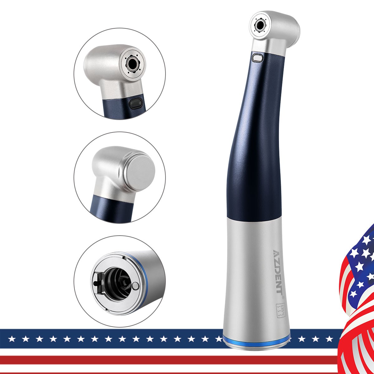 Dental LED Brushless Electric Micro Motor E-Type /1:1 LED Contra Angle Handpiece