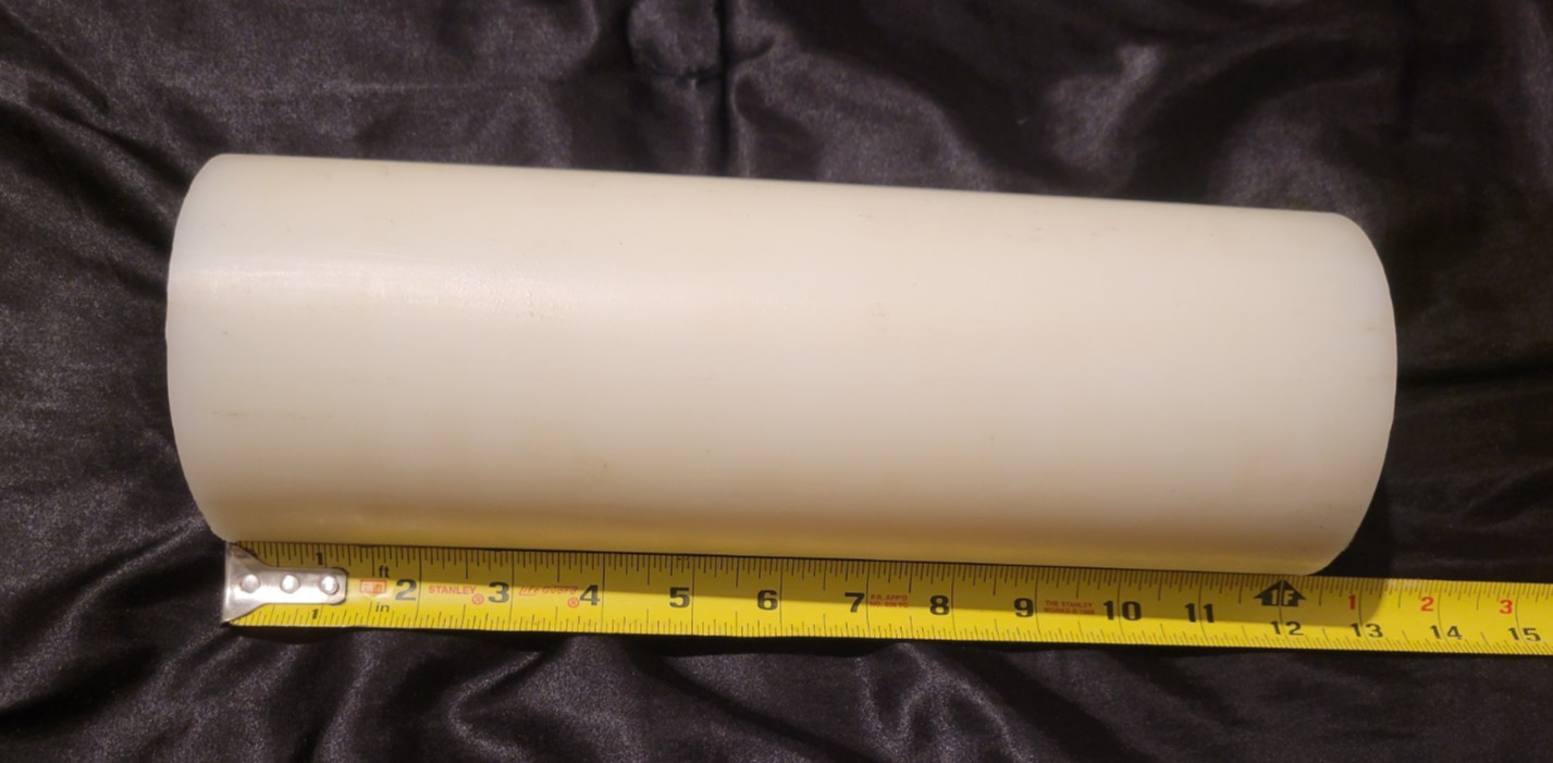Acetal Delrin 4″ Dia Round Rod Stock 12″ long (4.000 X 12.000) INV#W-88