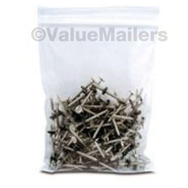 1000 12×15 Clear Plastic Zipper Poly Locking Reclosable Bags 2 MiL