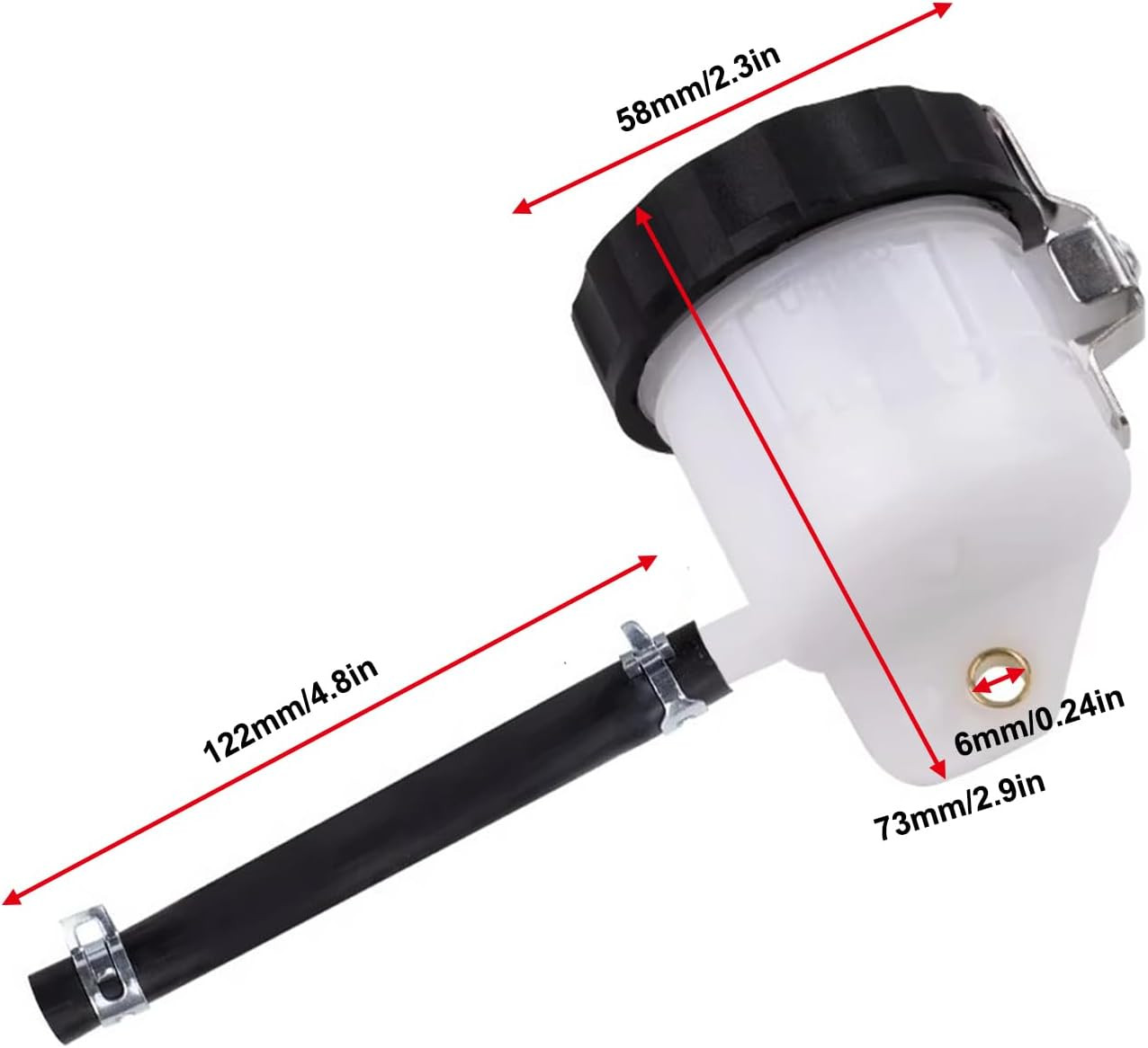 Motorcycle Brake Fluid Reservoir Front Tank Oil Cup Compatible with ZX6R ZX10R Z
