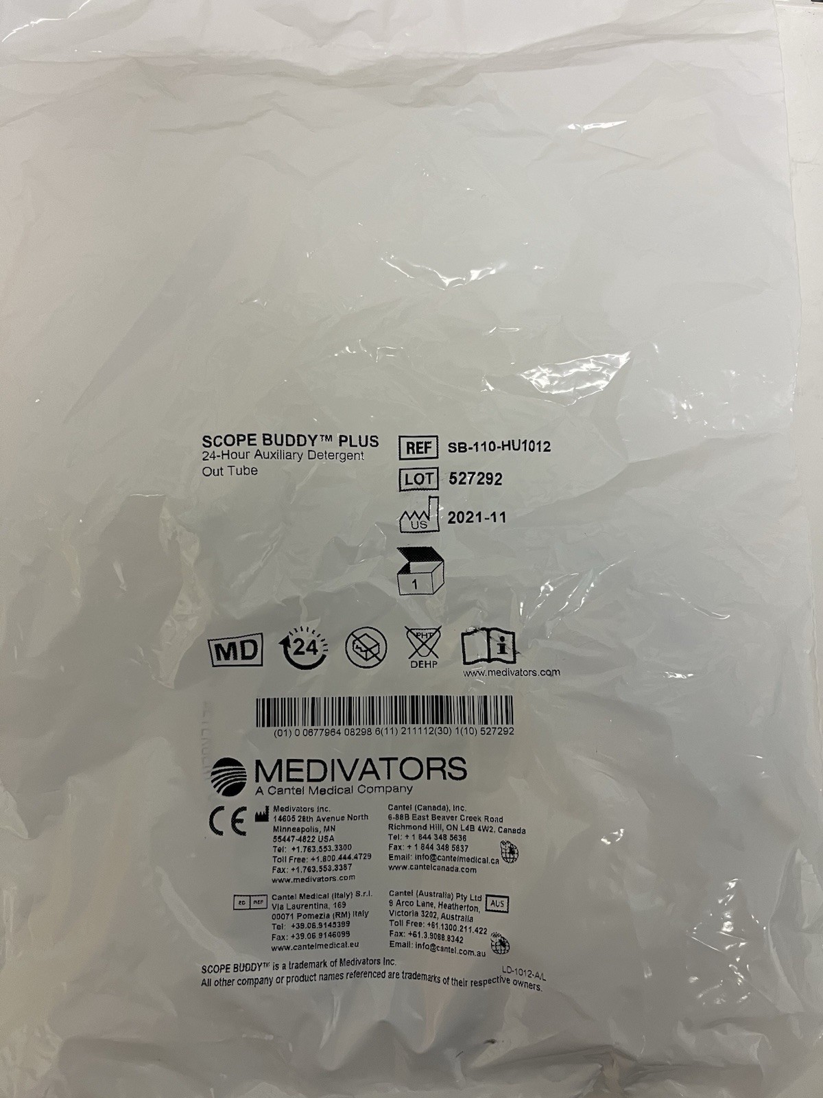 Medivators Scope Buddy Plus 24-Hour Auxiliary Detergent Out Tube SB-110-HU1012
