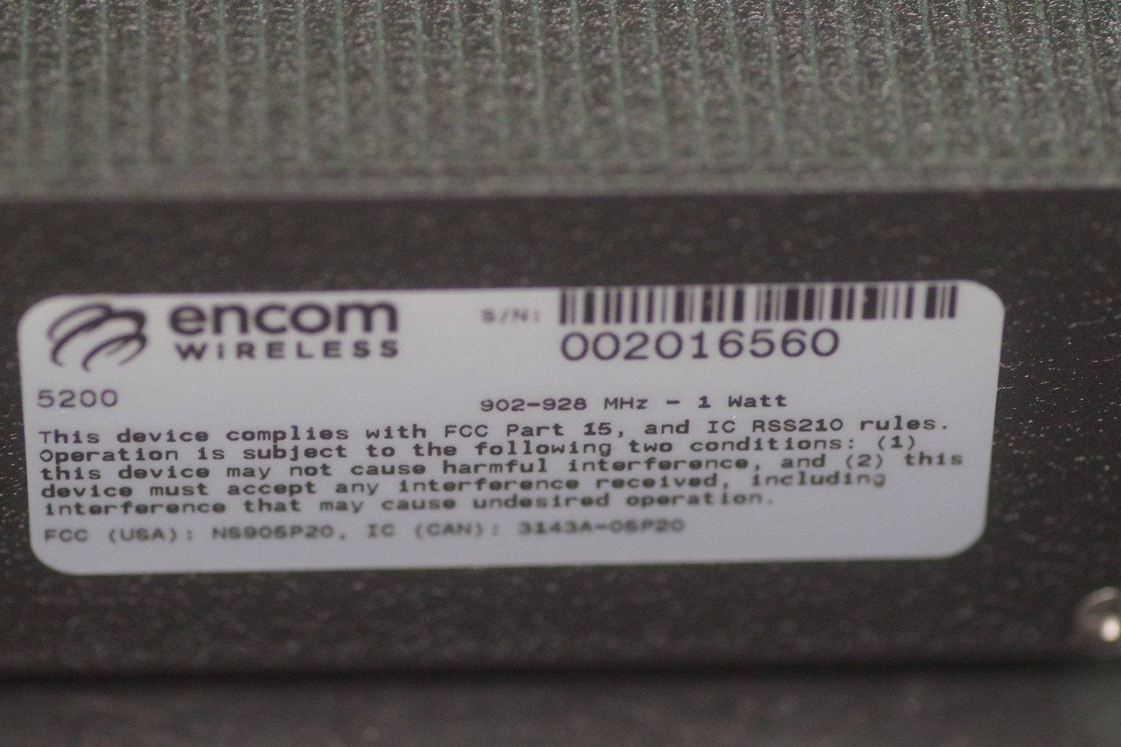 Wireless Serial Modem Encom Model 5200 BARELY USED, EXCELLENT CONDITION!