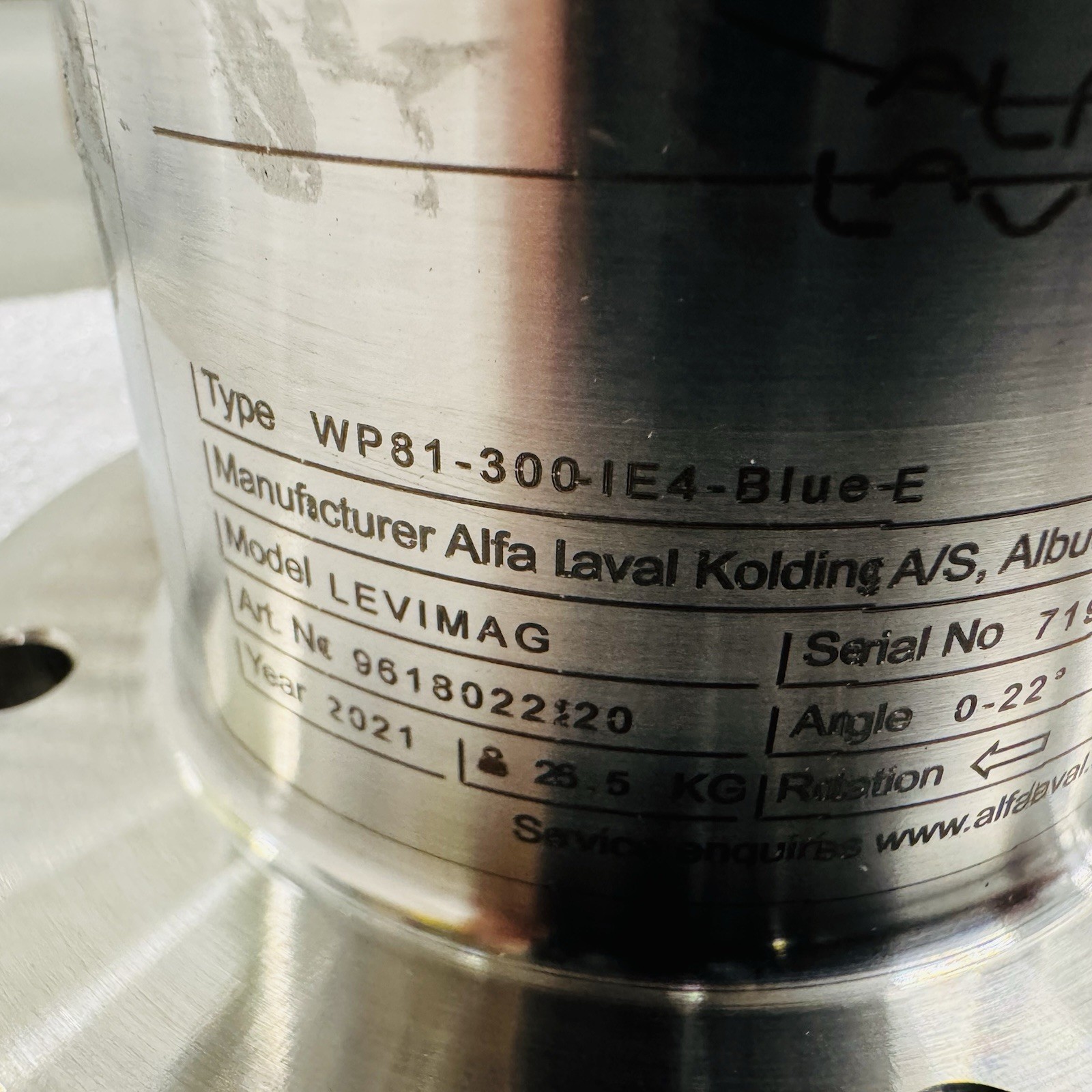 Alfa laval 9615433802 Drive Unit Flange / Type: WP81-300-IE4-Blue-E