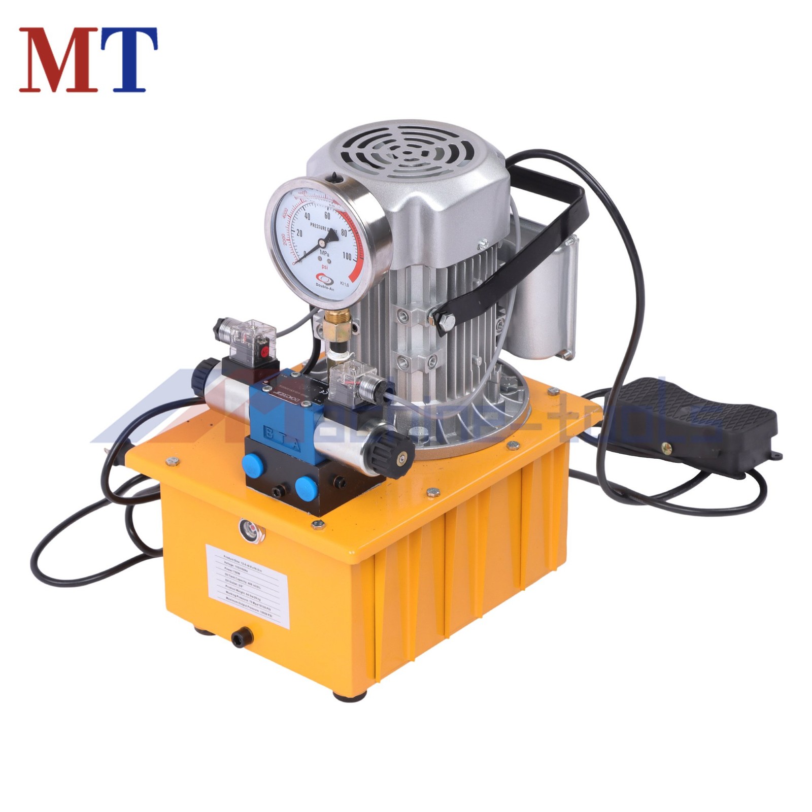 8L Solenoid Hydraulic Pump 10000 PSI Double Acting 0.7L/min