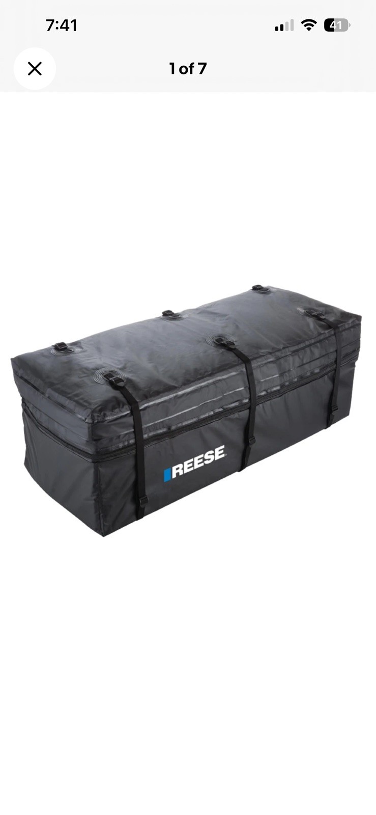 Reese 1044000 Olympia Hitch Mount Expandable Cargo Carrier Bag 48 Inch X 19