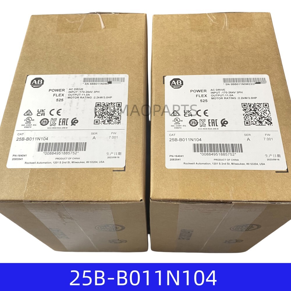Allen-Bradley 25B-B011N104 AB 25BB011N104 SerA PowerFlex 525 AC Drive 3HP TX New