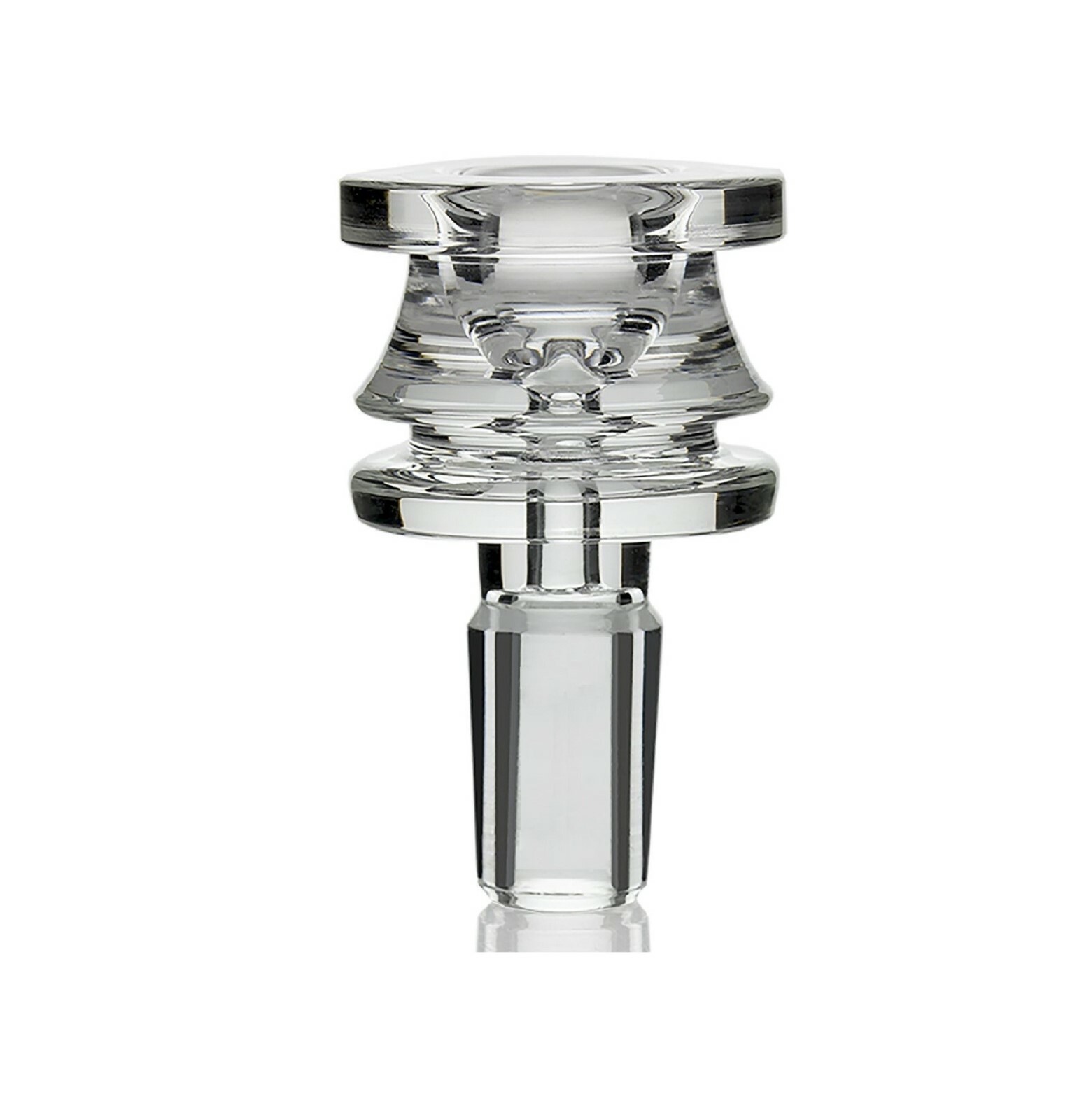 14mm Glass Bowl Thick Grav Style Male slide One Hole Push Bowl downstem