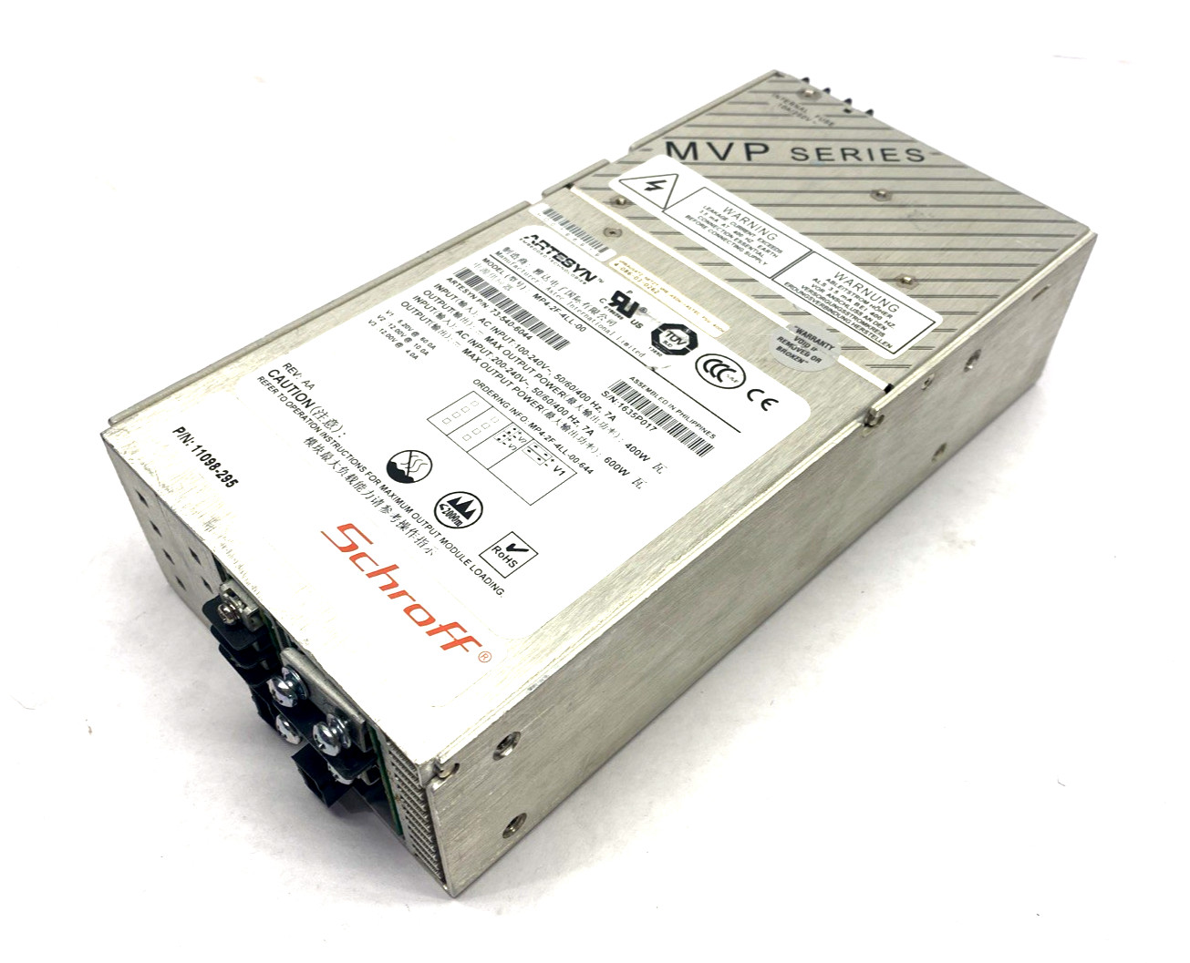 Artesyn MP4-2F-4LL-00 MVP AC/DC Converter 240VAC 5.2V 60A 12V 10A 12V 4A 600W