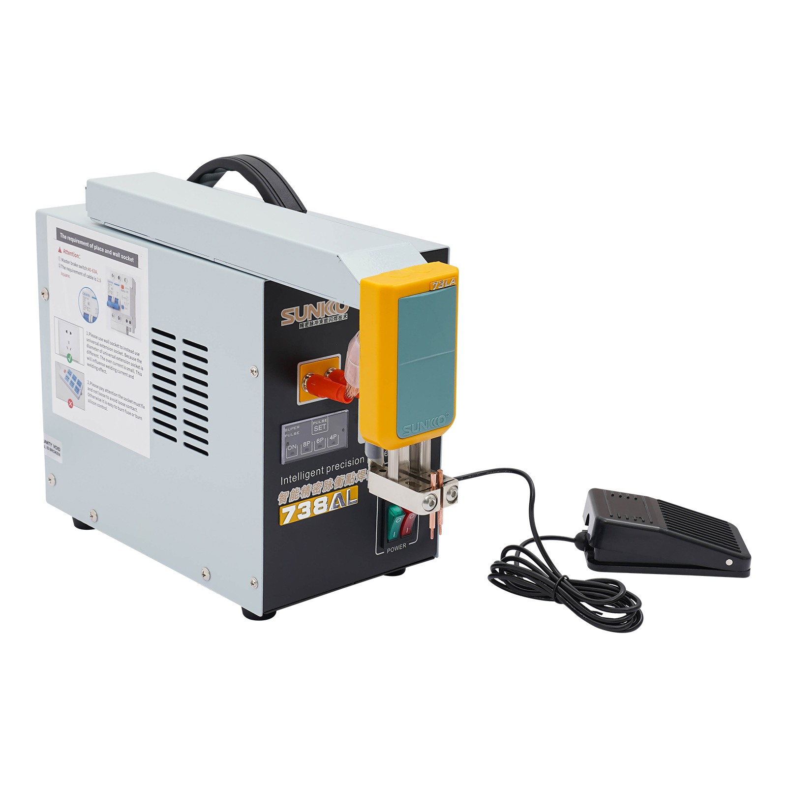 Battery Welding Machine Electric Handheld Pulse Spot Welder 50-900A 3.6KW 110V