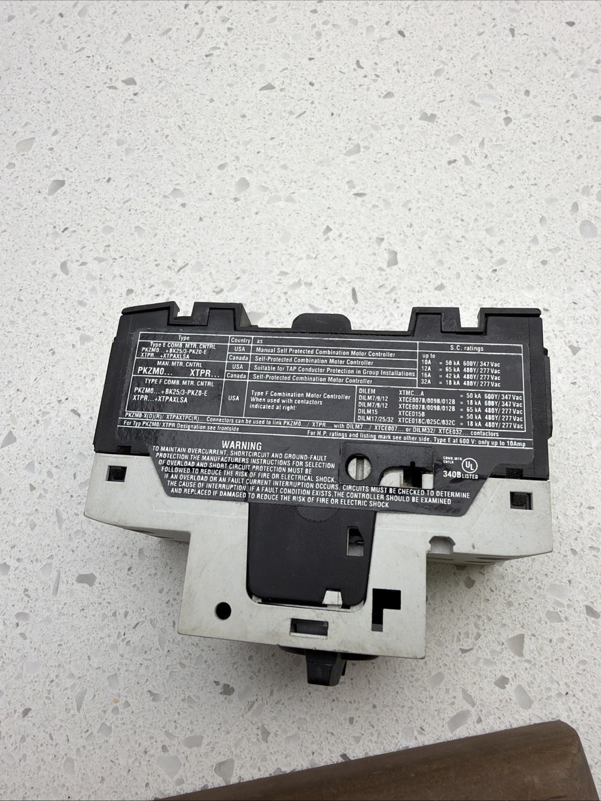 PKZM0-10 XTPR010BC1 Eaton Thermal Magnetic Circuit Breaker