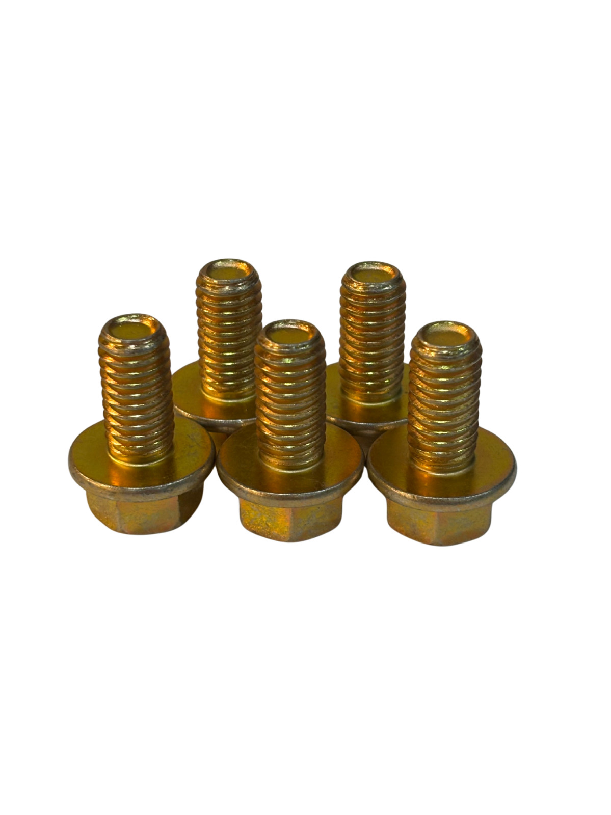 (100 Pcs) 3/8″-16×3/4″ Grade 8 Hex Flange Bolt (FT) Zinc Yellow Trivalent