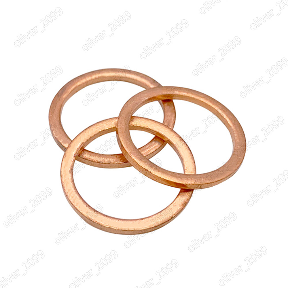 99.9% Pure Copper Ring Seals and Gaskets DIN7603 M6 M8 M10 M12 M13 M14 M16 M20