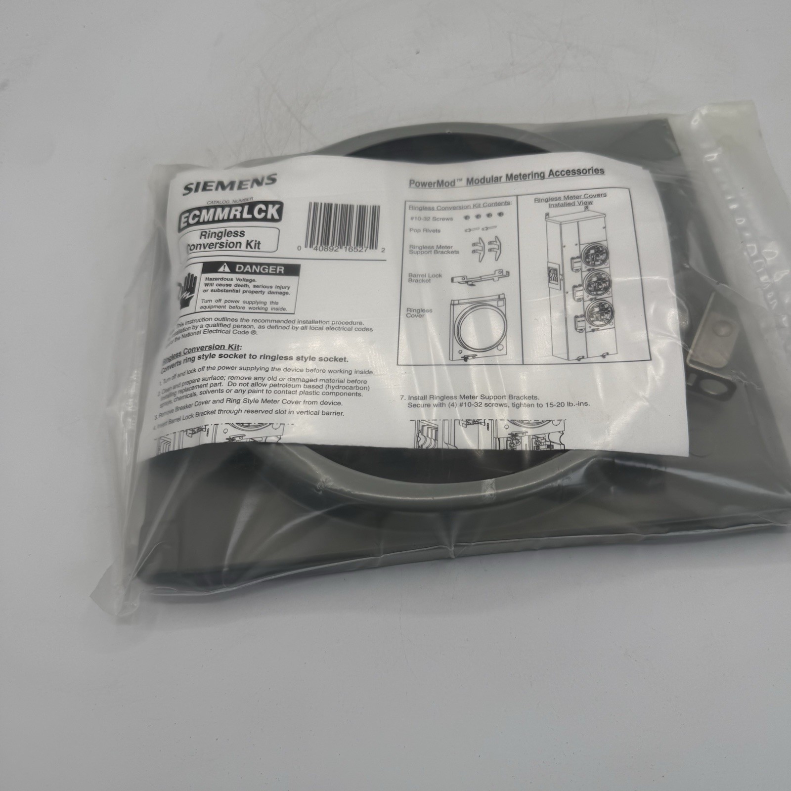 NEW Siemens ECMMRLCK Ring Type To Ringless Socket Conversion Kit For Meter Base