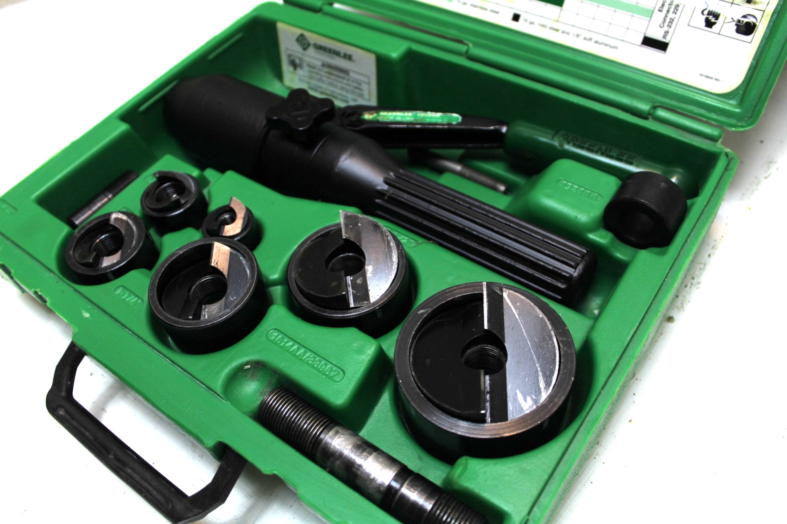 GREENLEE 7906/7806 SB Quick Draw Hydraulic Knockout Set (100% TESTED)