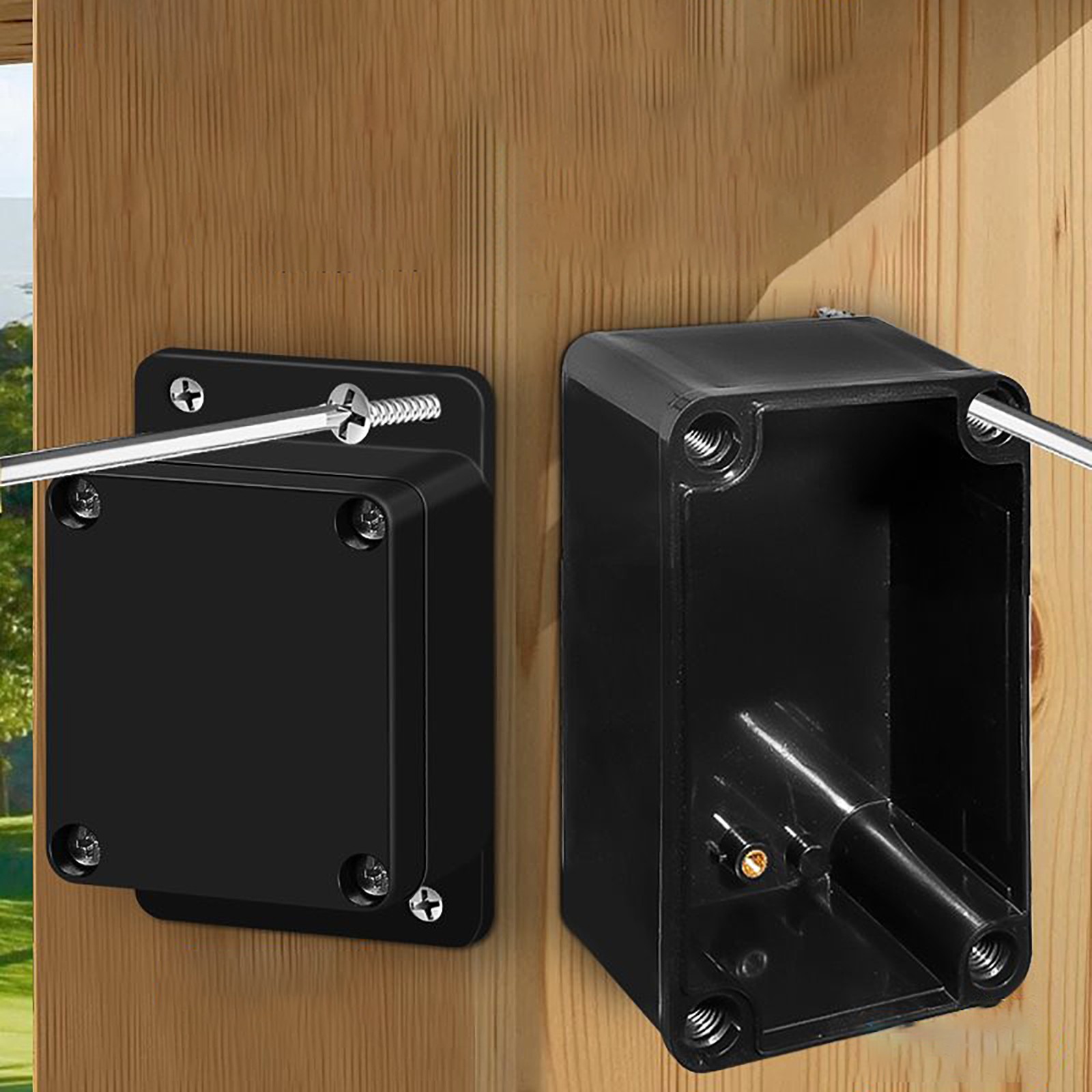 Waterproof Black Plastic Project Enclosure DIY Electrical Junction Box Dustproof