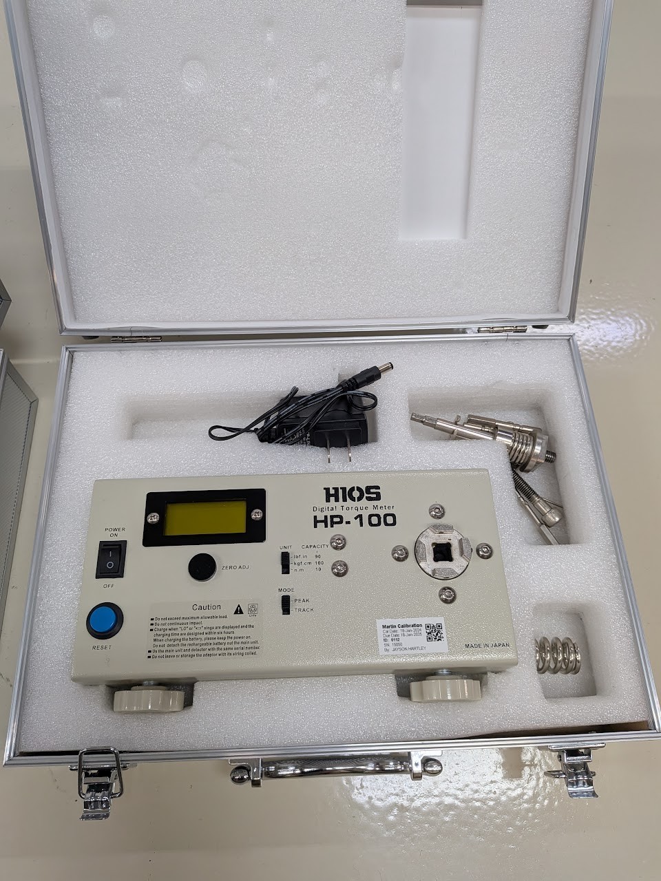 HIOS Digital Torque Meter HP-100 – With Case and accessories – Lot of 2