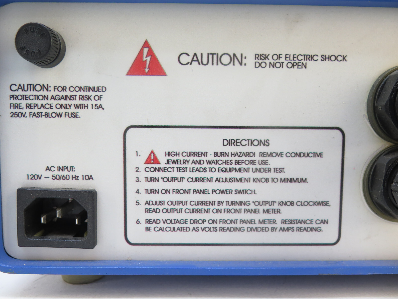 Compliance West GFM-200A Ground Continuity Tester Output 0-200 Amps ac ± 3%