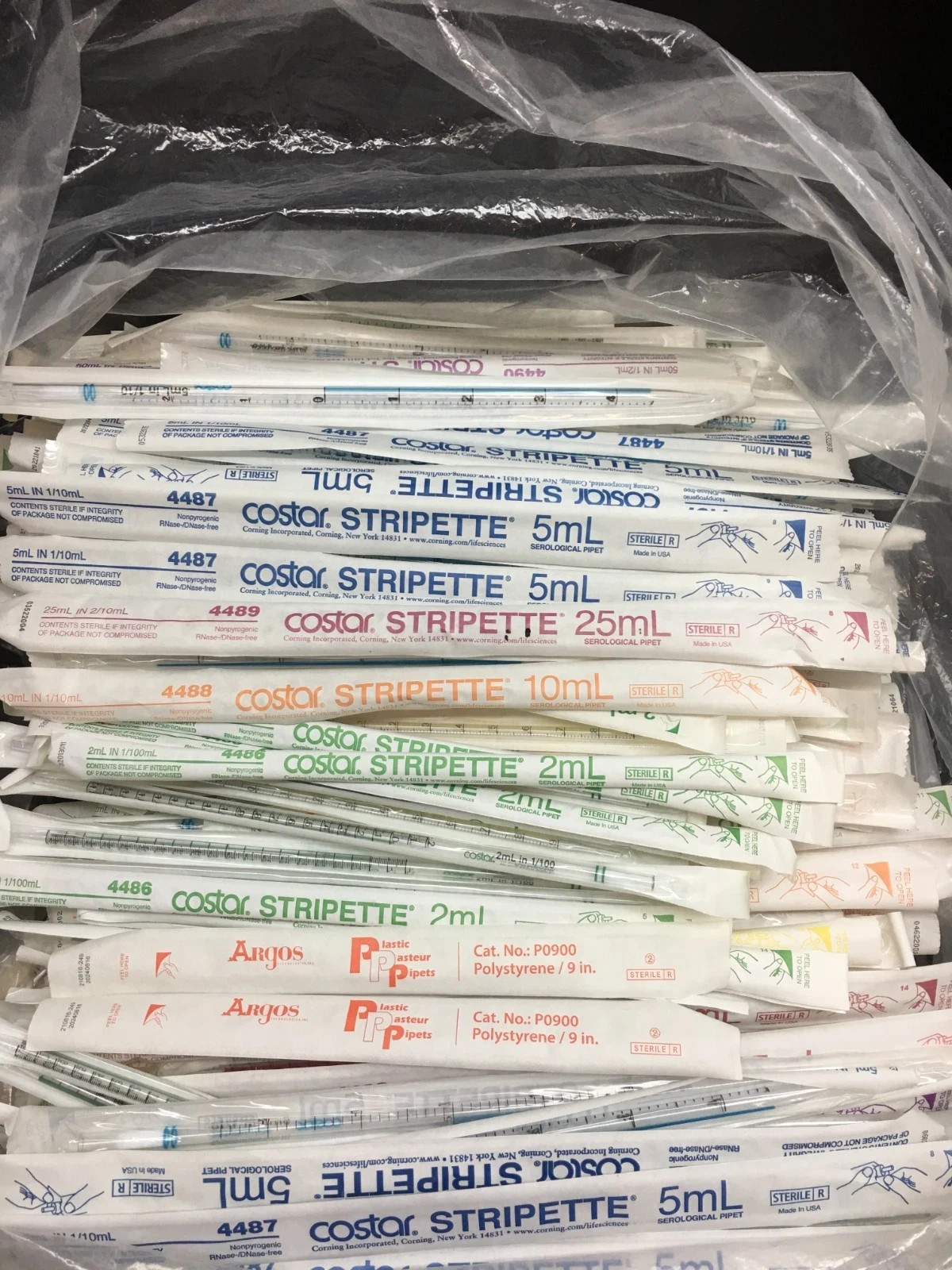 Corning Coster Ref 4487 4488 4489 Serological Pipets Individually Wrapped Lot